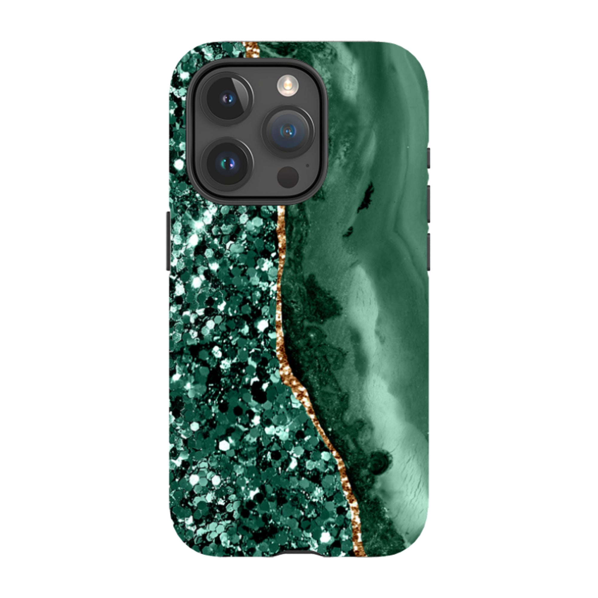 iPhone Tough Case - Green Shade (case does not glitter)