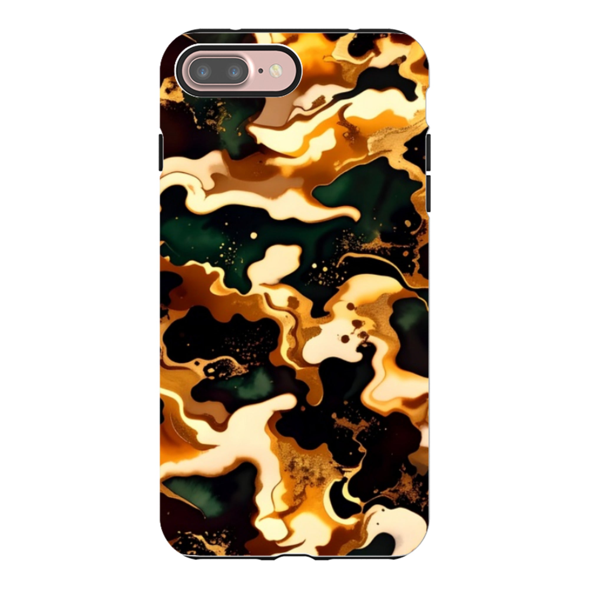 iPhone Tough Case - Green Fire Marble