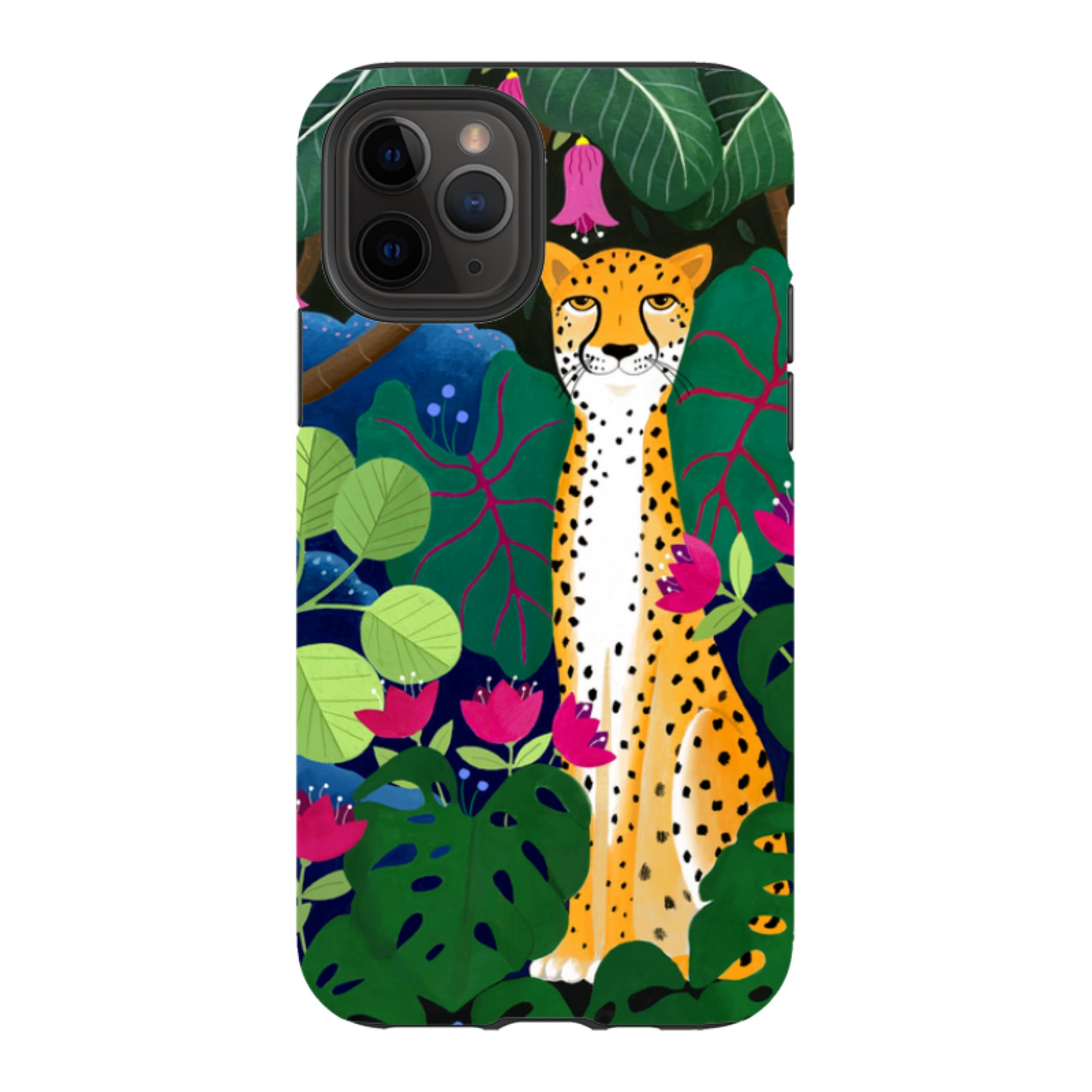 iPhone Tough Case - Cheetah And Monstera By Bex Parkin