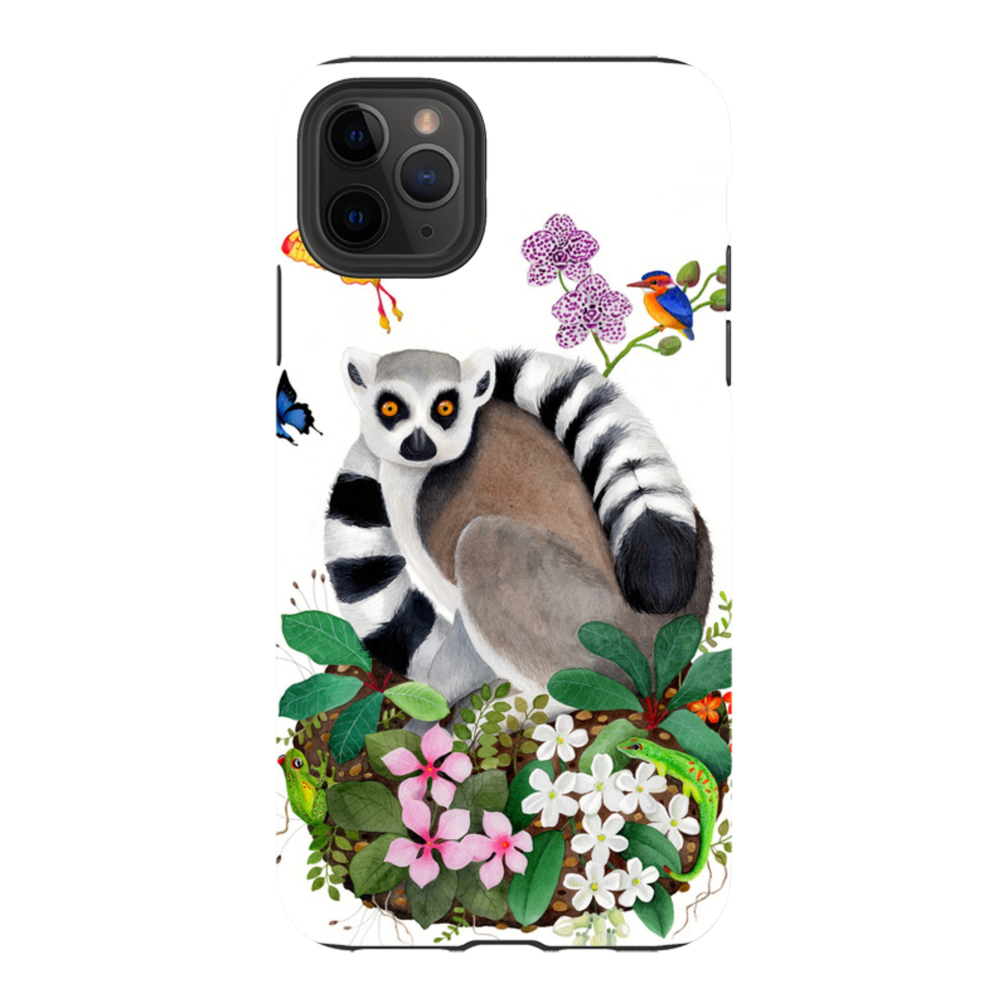 iPhone Tough Case - Madagascar Lemur By Bex Parkin