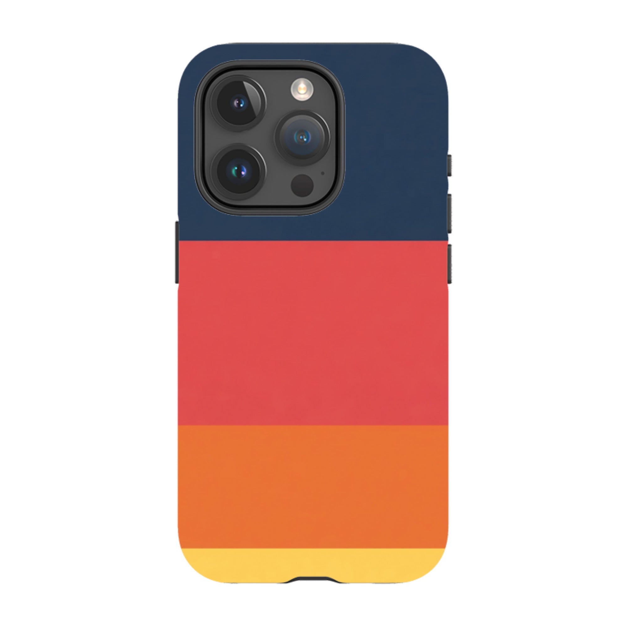 iPhone MagSafe Tough Case - Navy Blue & Orange Gingham
