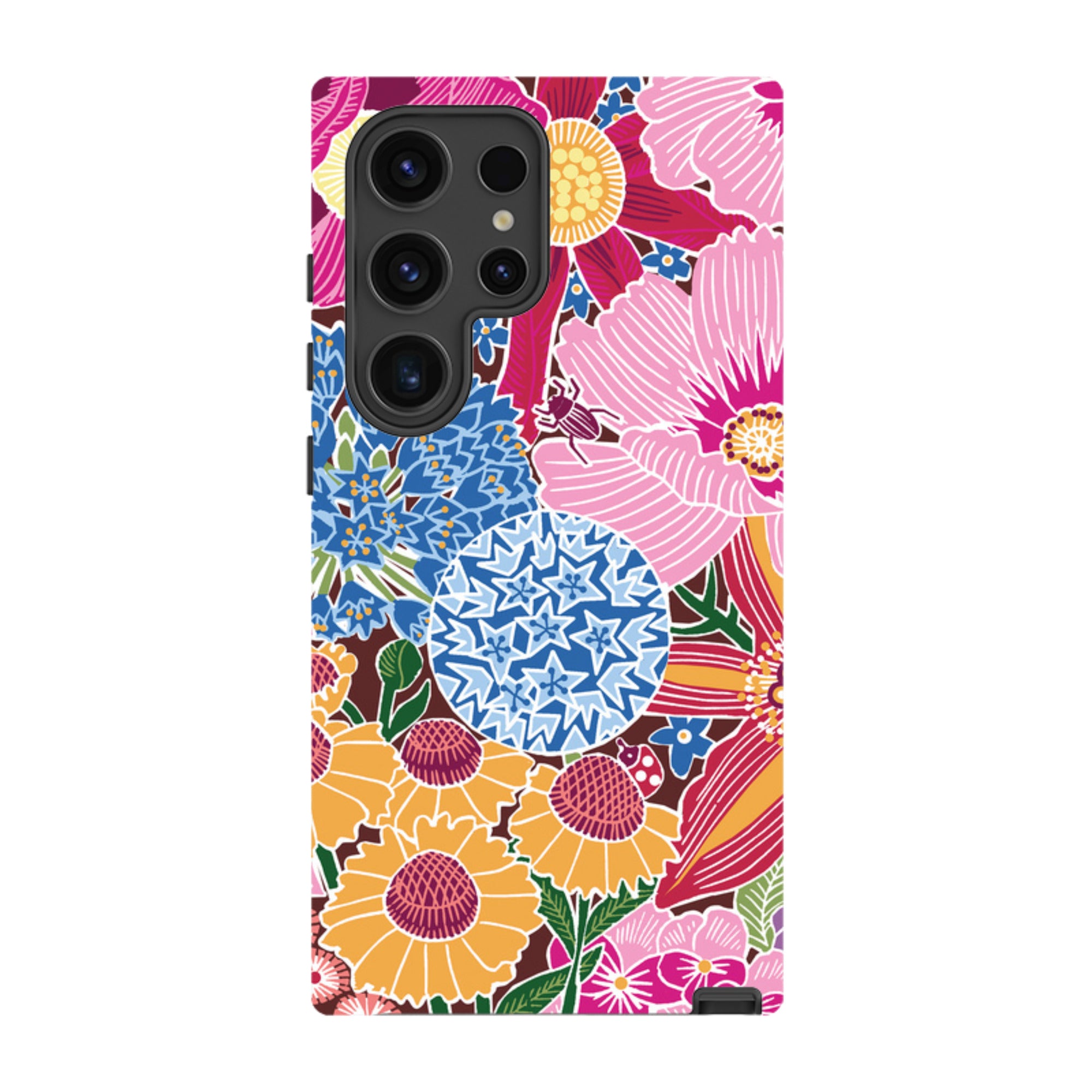Samsung Tough Case - Jigsaw Floral 2 By kate Heiss