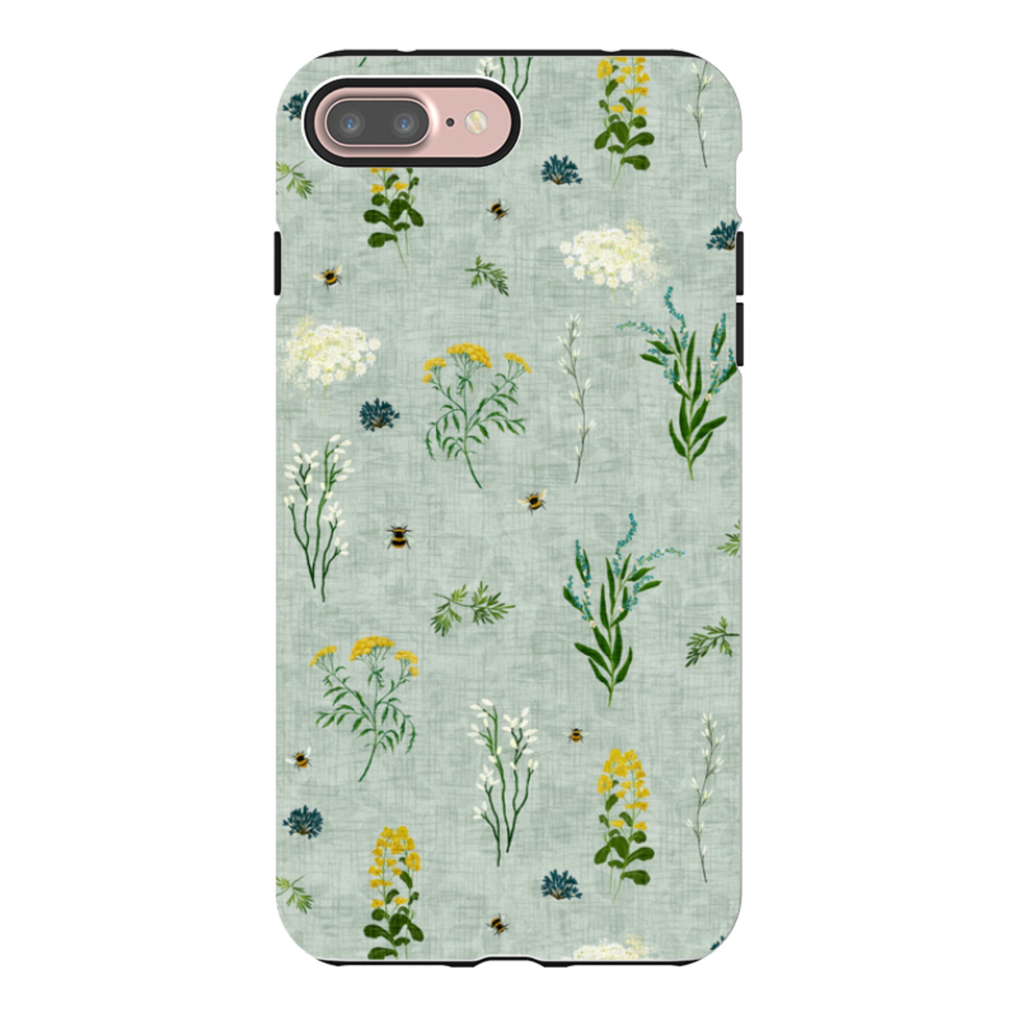 iPhone Tough Case - Song Bird Florals and Bees By Katherine Quinn