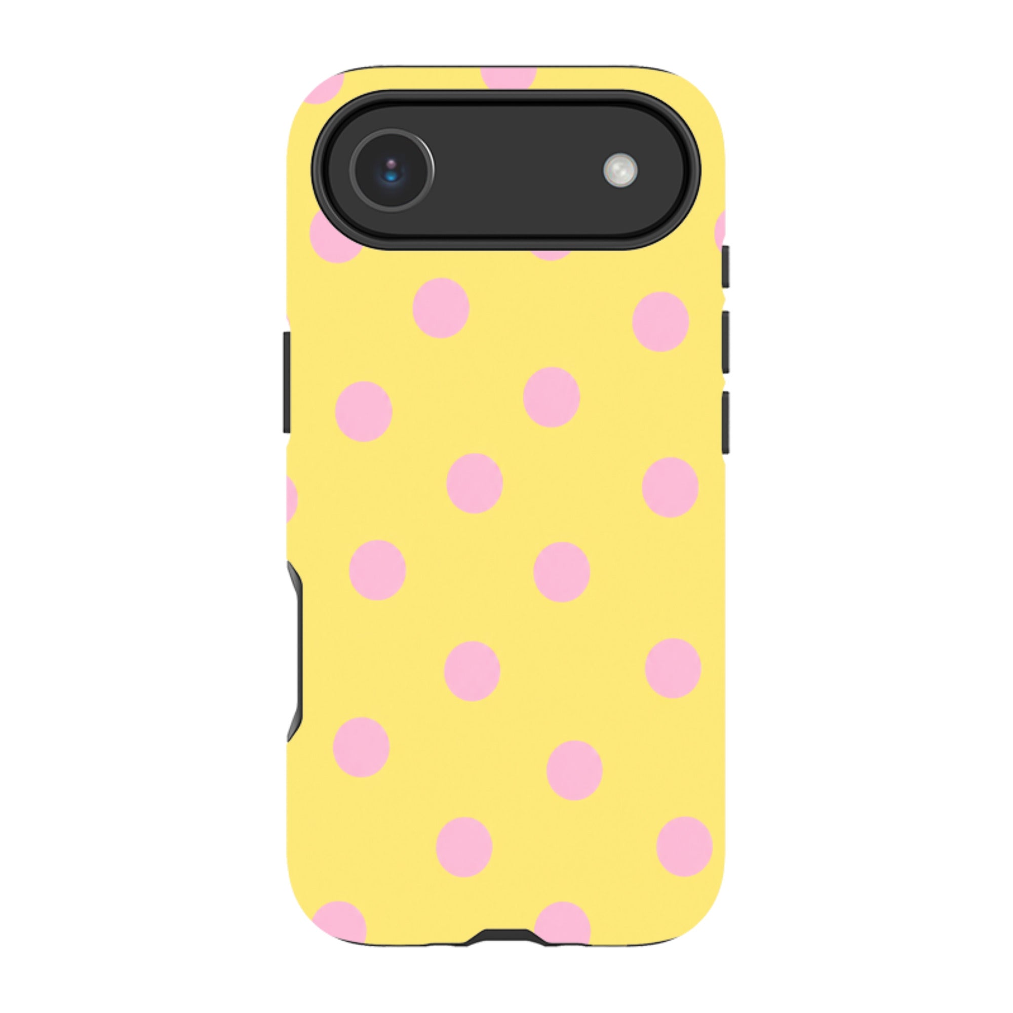 iPhone MagSafe Tough Case - Yellow & Pink Polka Dot