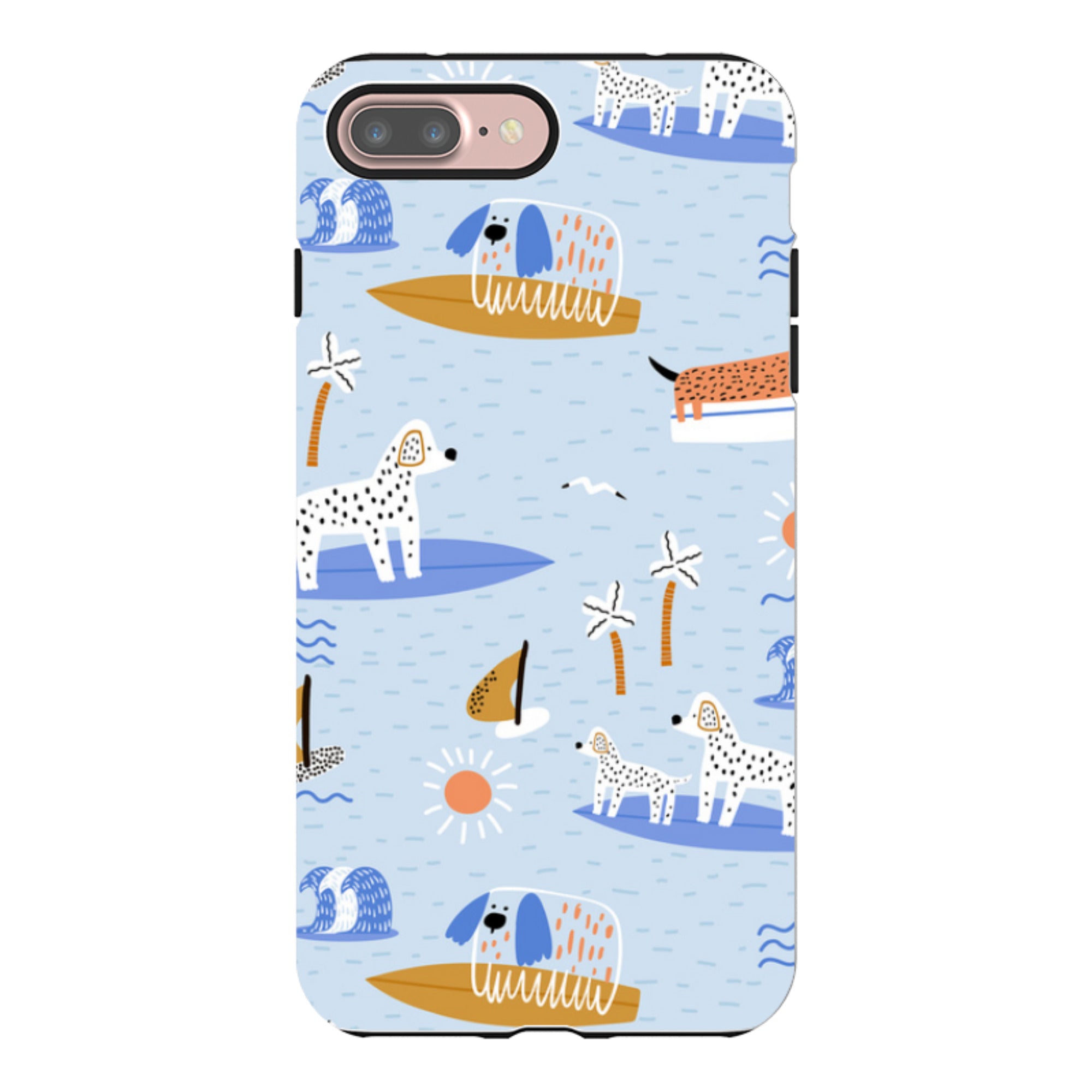 iPhone Tough Case - Surfing Dogs