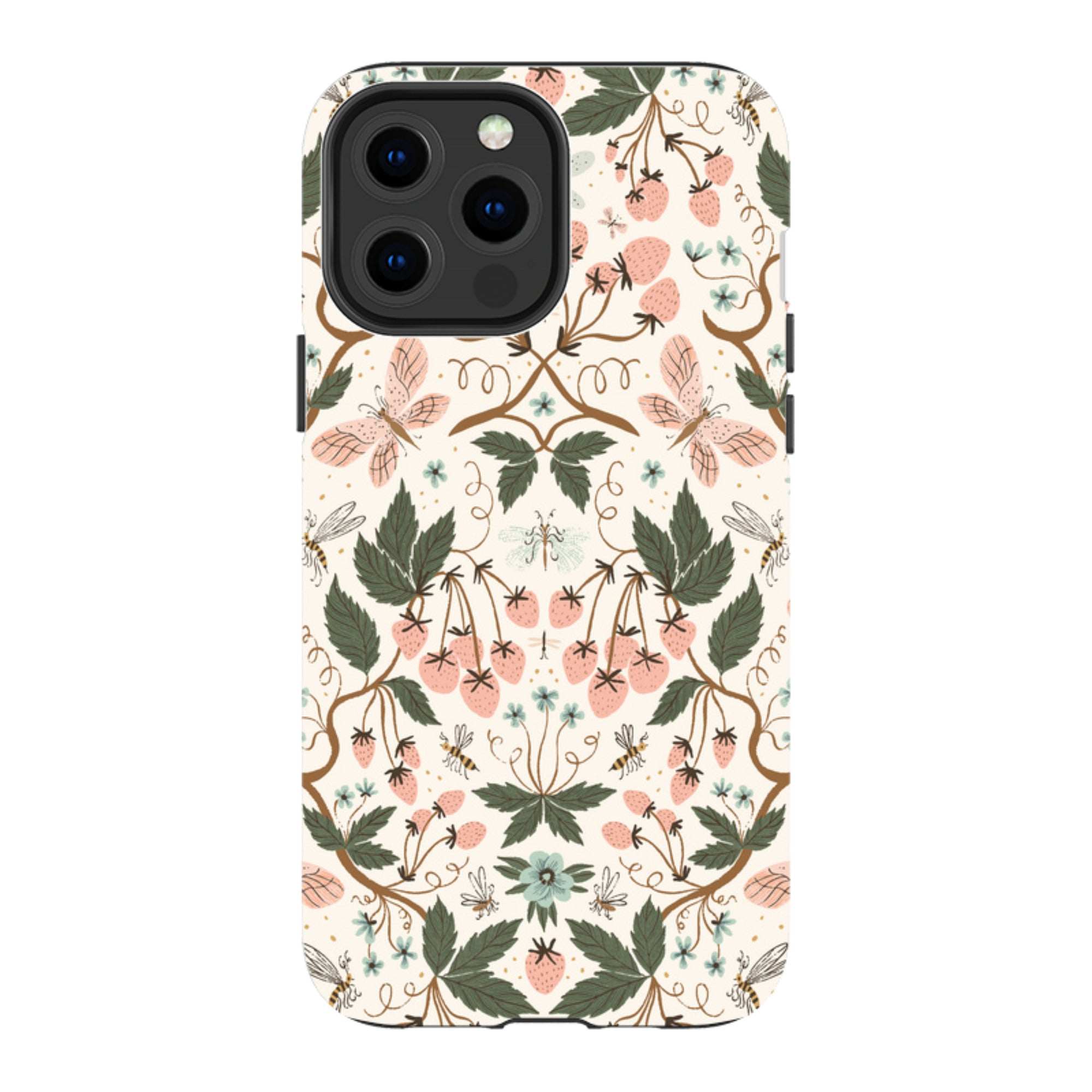 iPhone Tough Case - Bugs And Berries Pattern By Meghann Rader