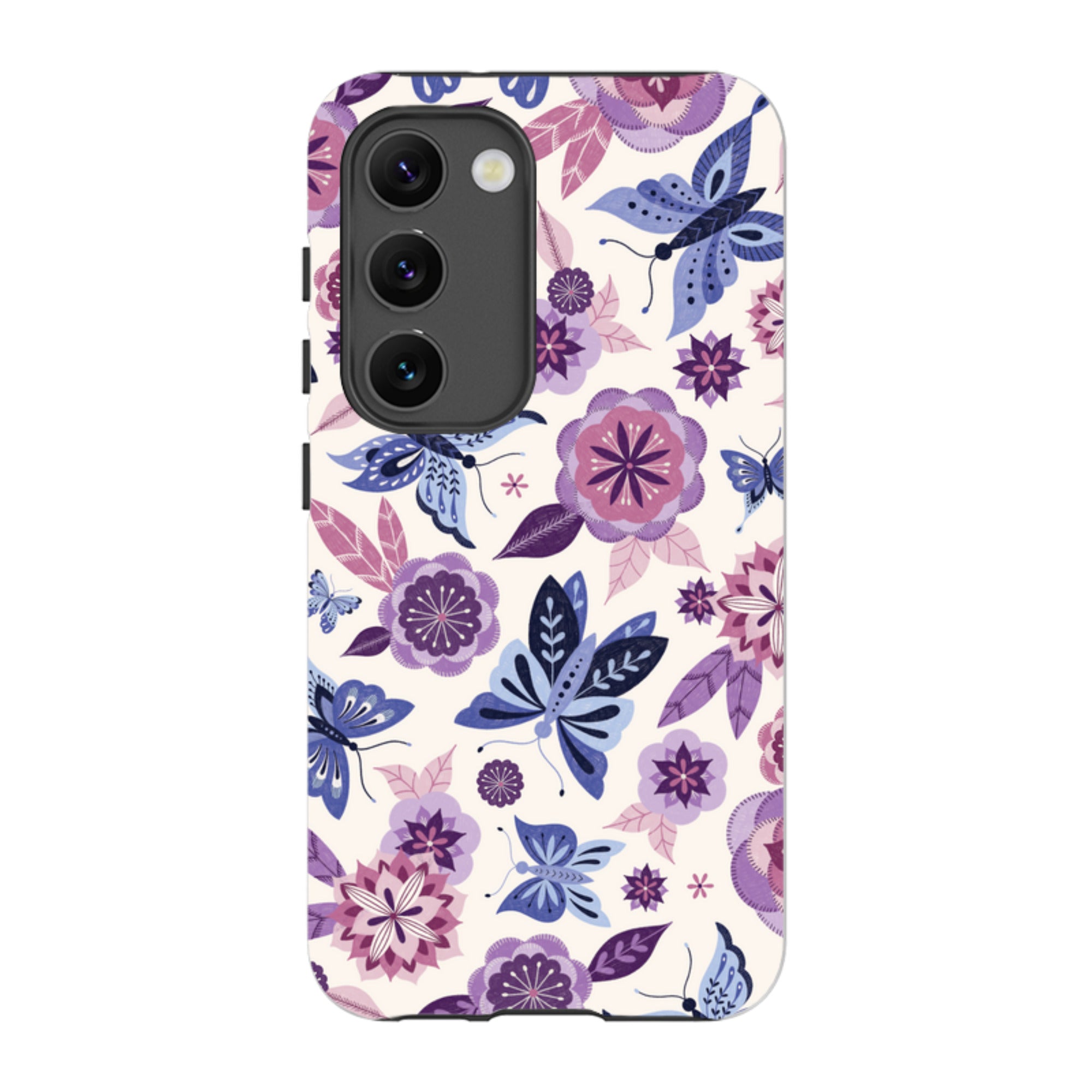 Samsung Tough Case - Butterfly Blooms Ivory By Jenny Zemanek