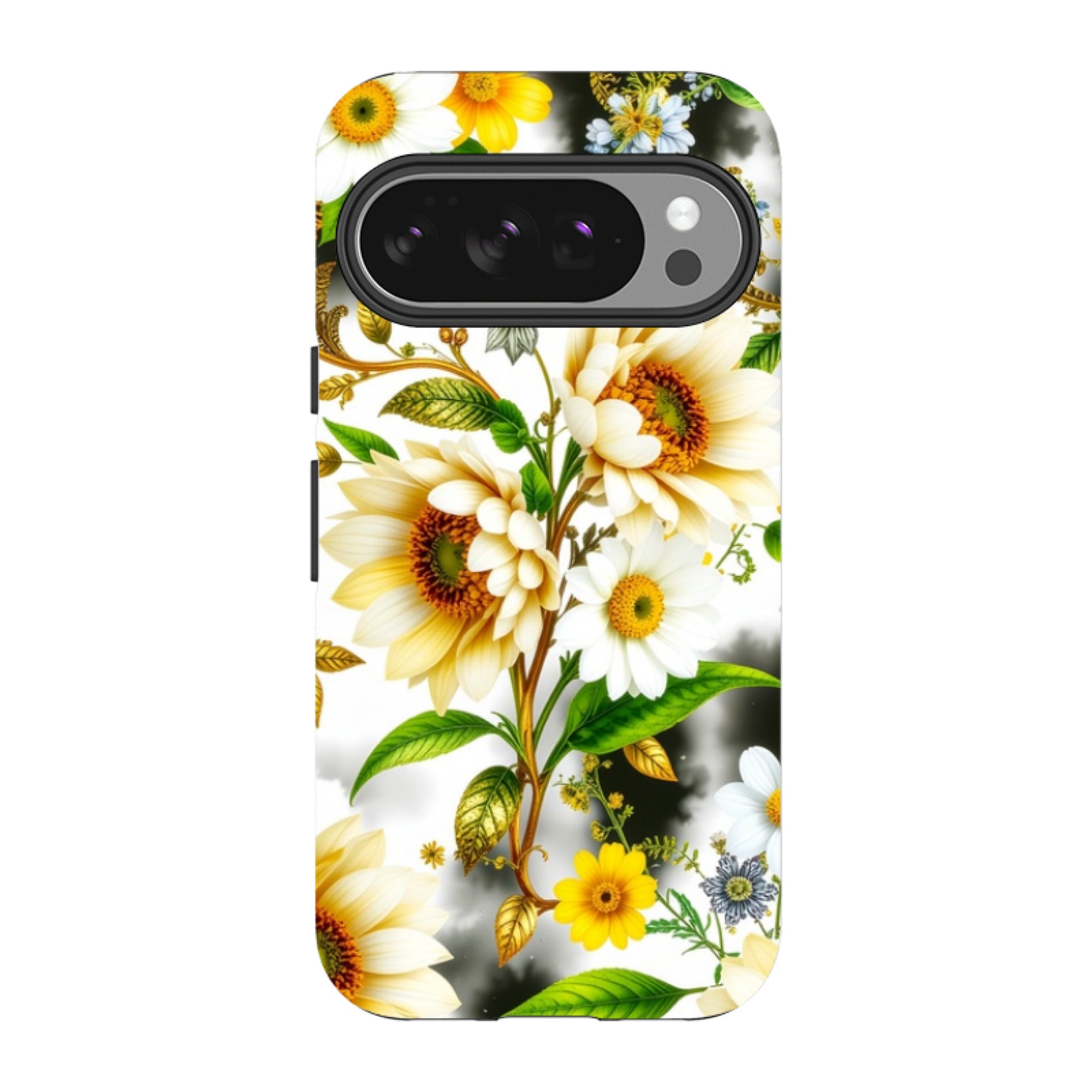 Google Tough Case - Gold Flowers