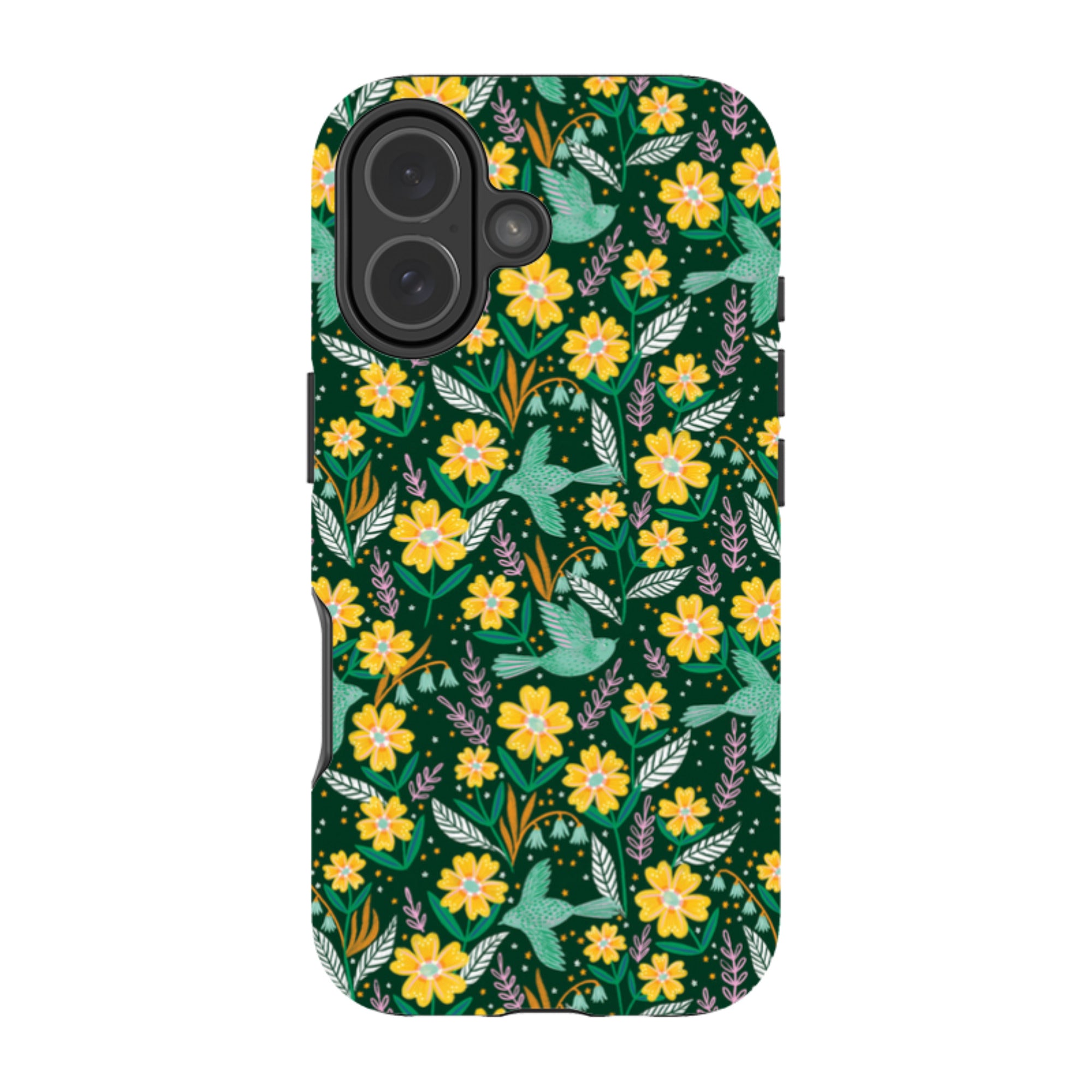 iPhone Tough Case - Sweet Birds Green By Lee Foster Wilson