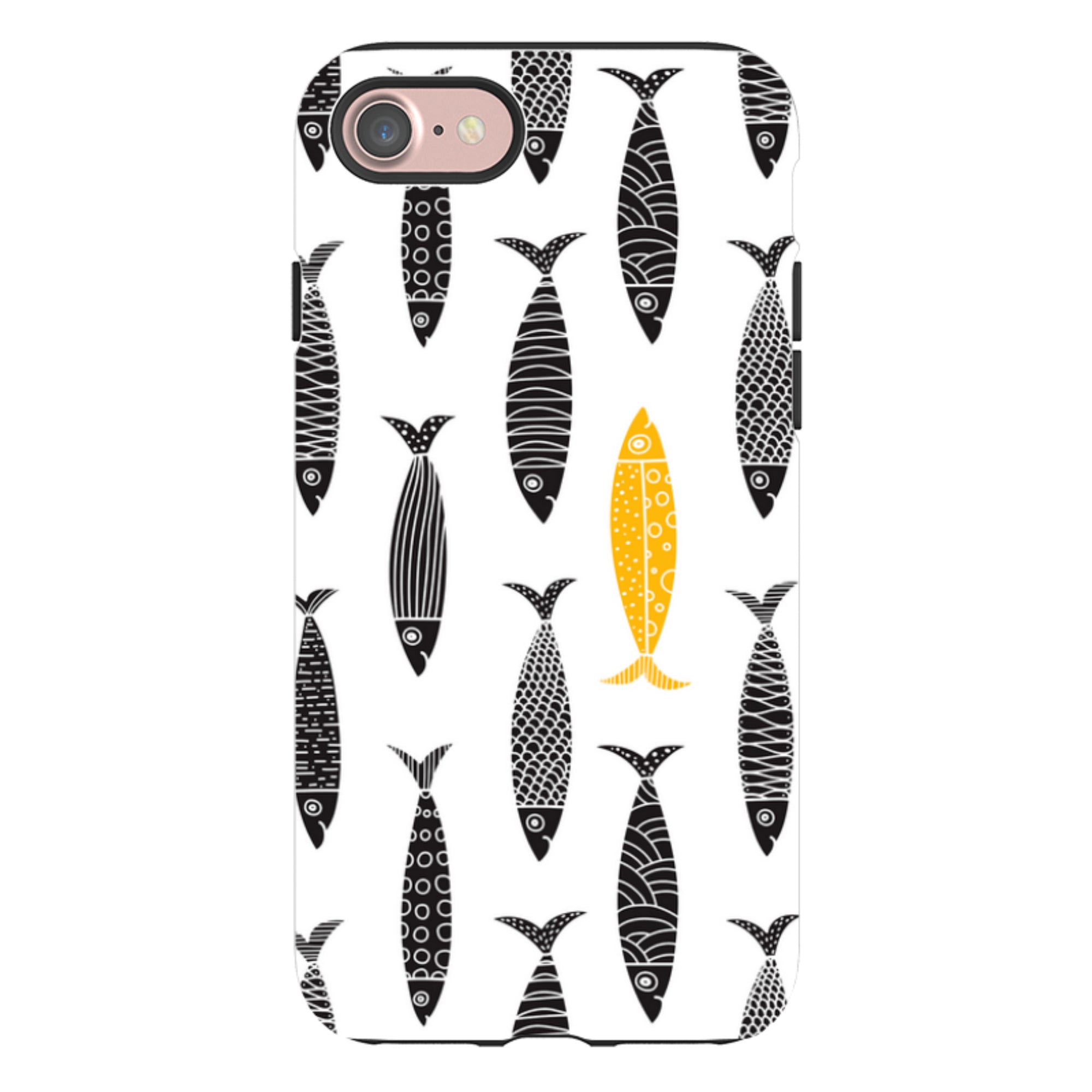 iPhone Case - Black and Gold Sardines