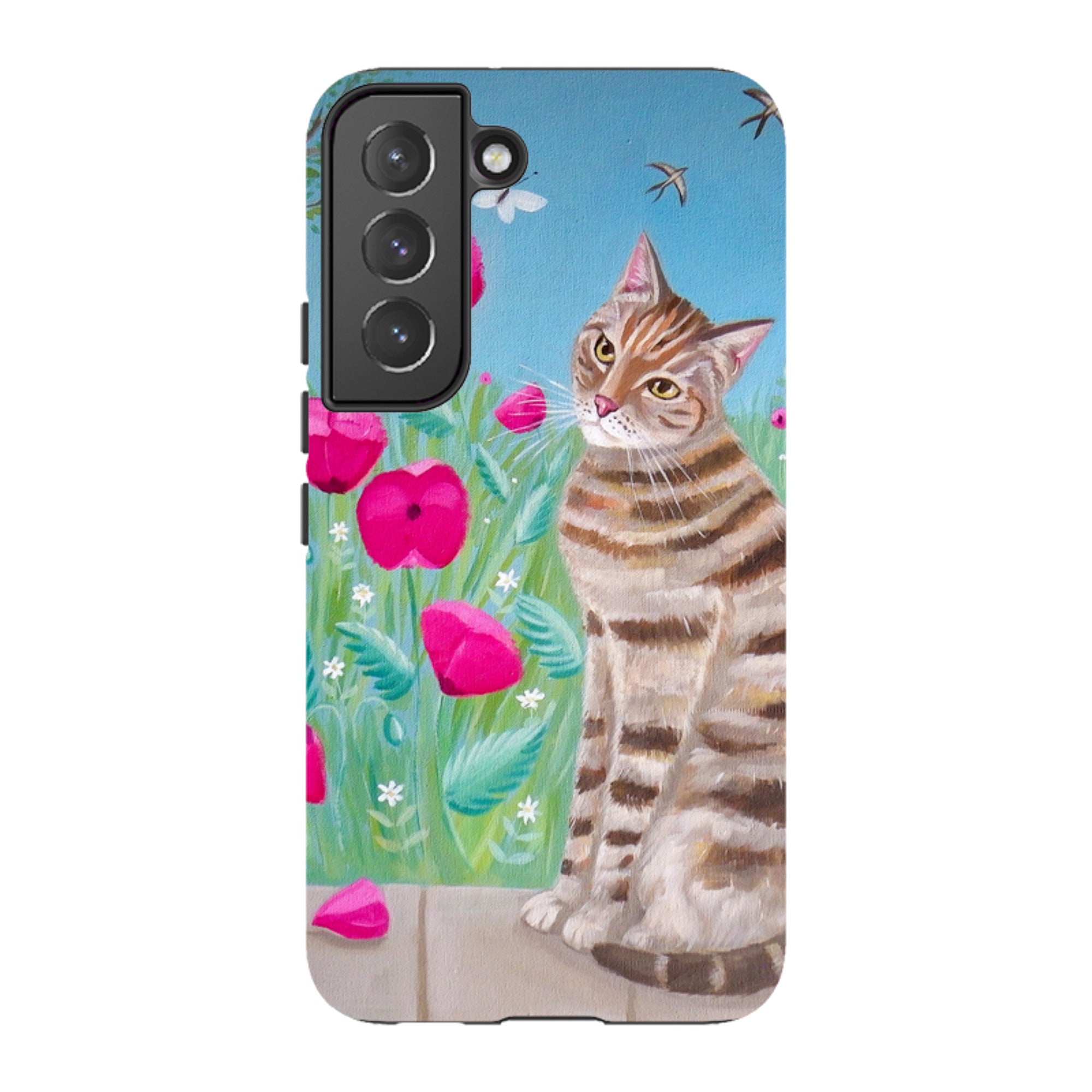Samsung Tough Case - Cat Floral By Mary Stubberfield