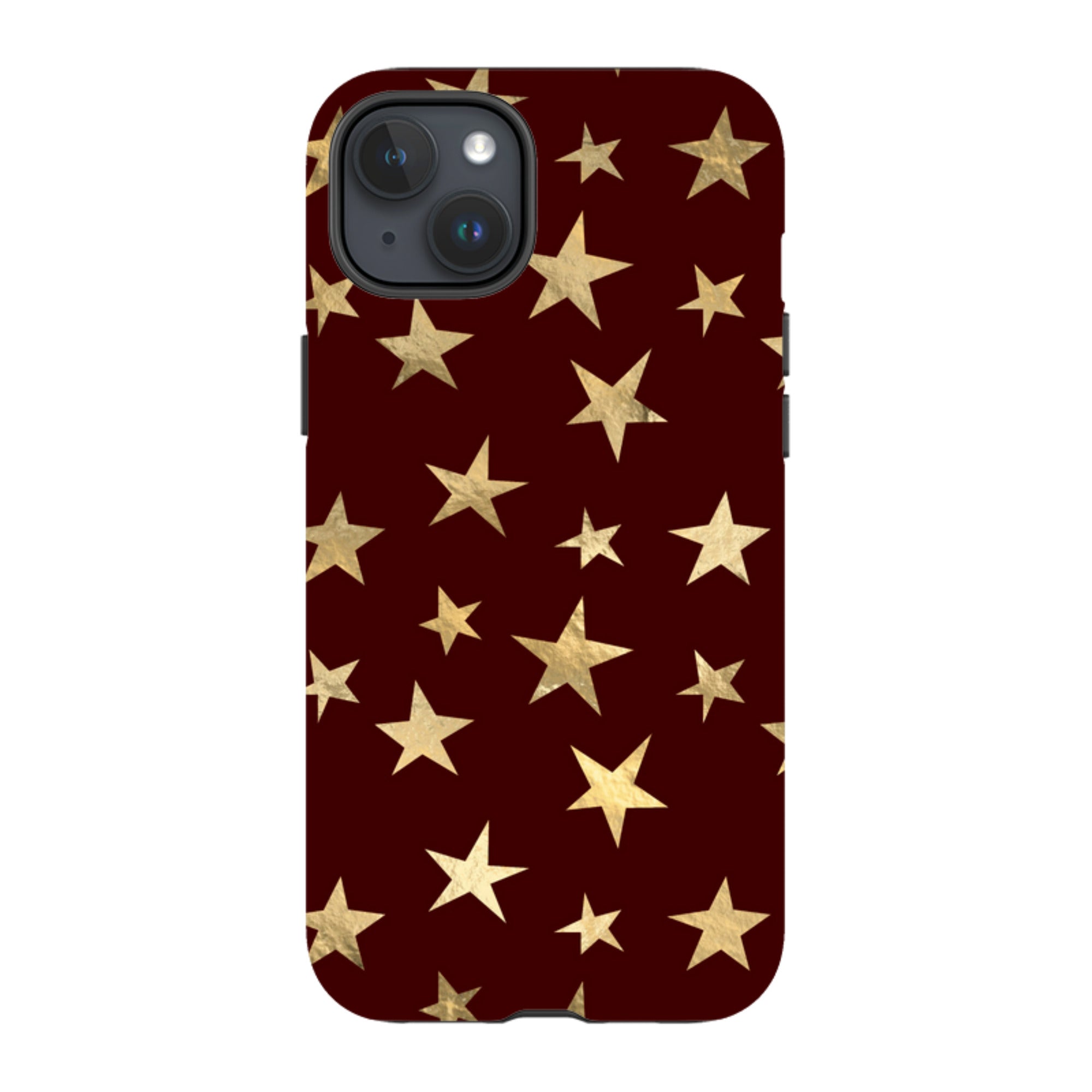 iPhone Tough Case - Brown and Gold Stars