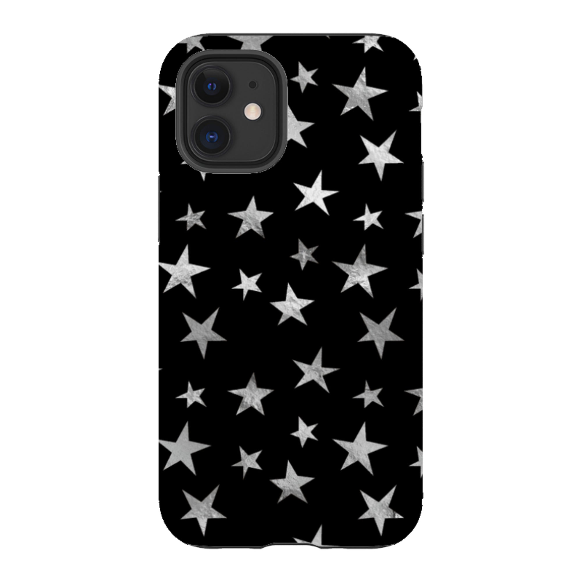 iPhone Tough Case - Black and Silver Stars
