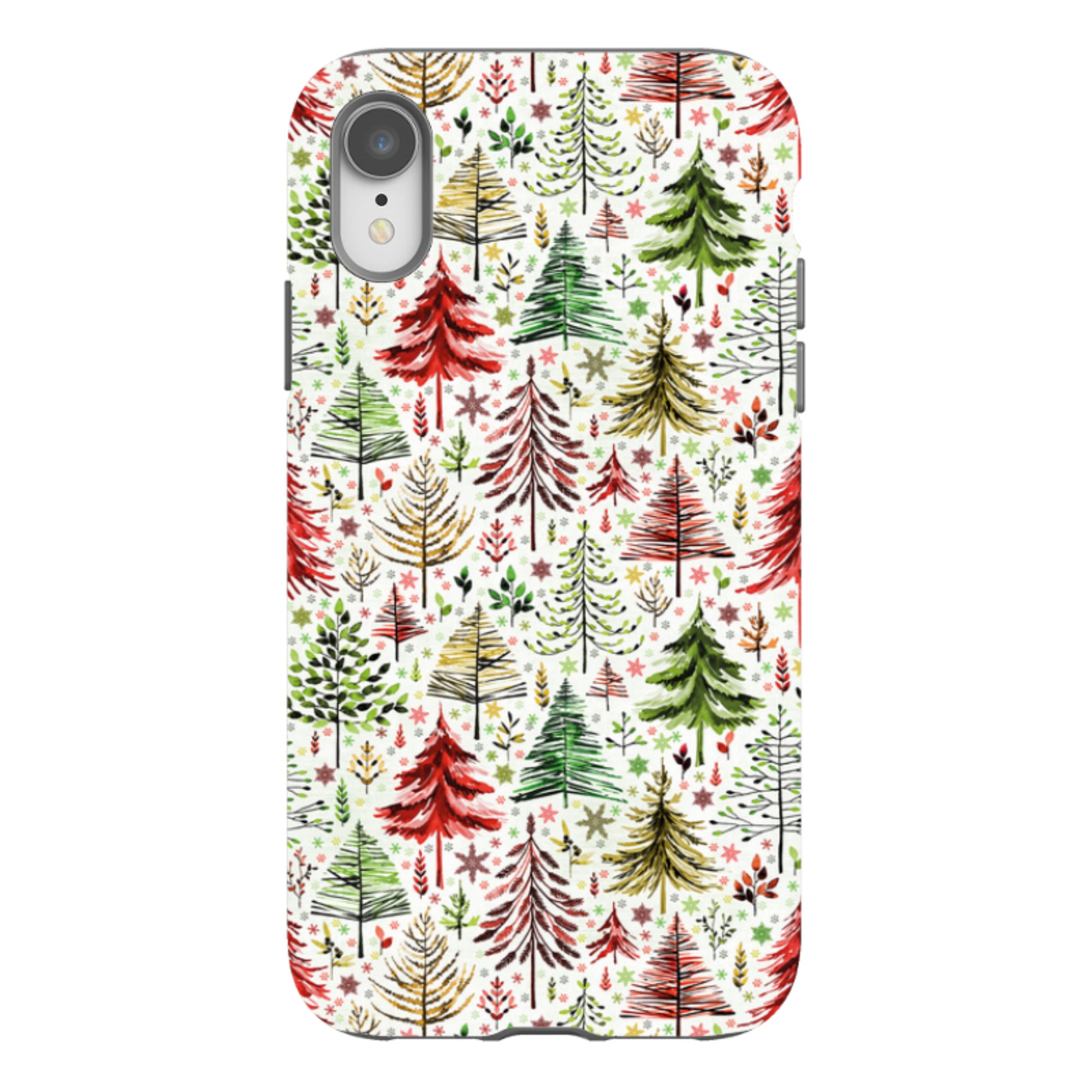 iPhone Tough Case - Xmas Trees By Elisabeth Haager