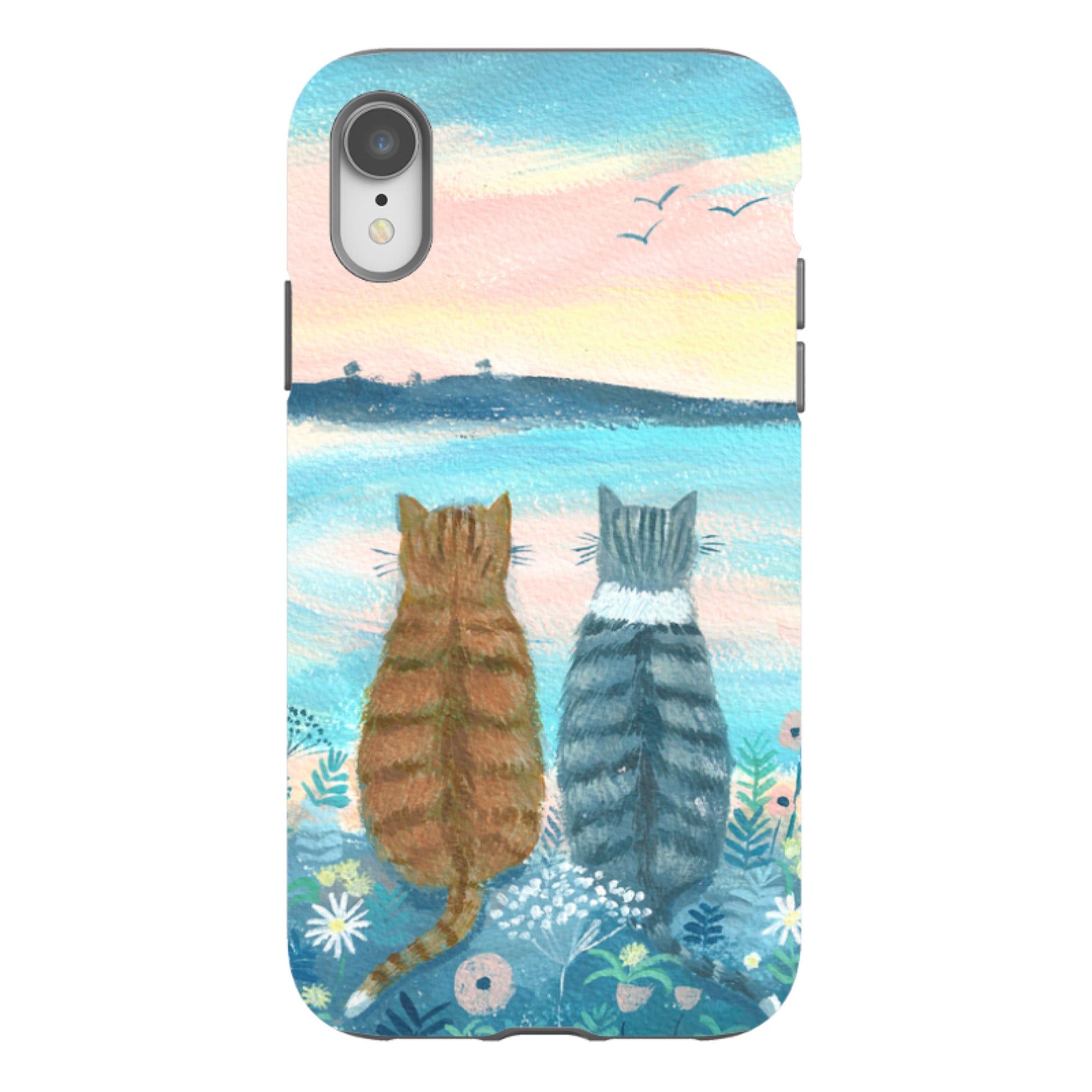 iPhone Tough Case - Sunset Cats 2 By Mary Stubberfield