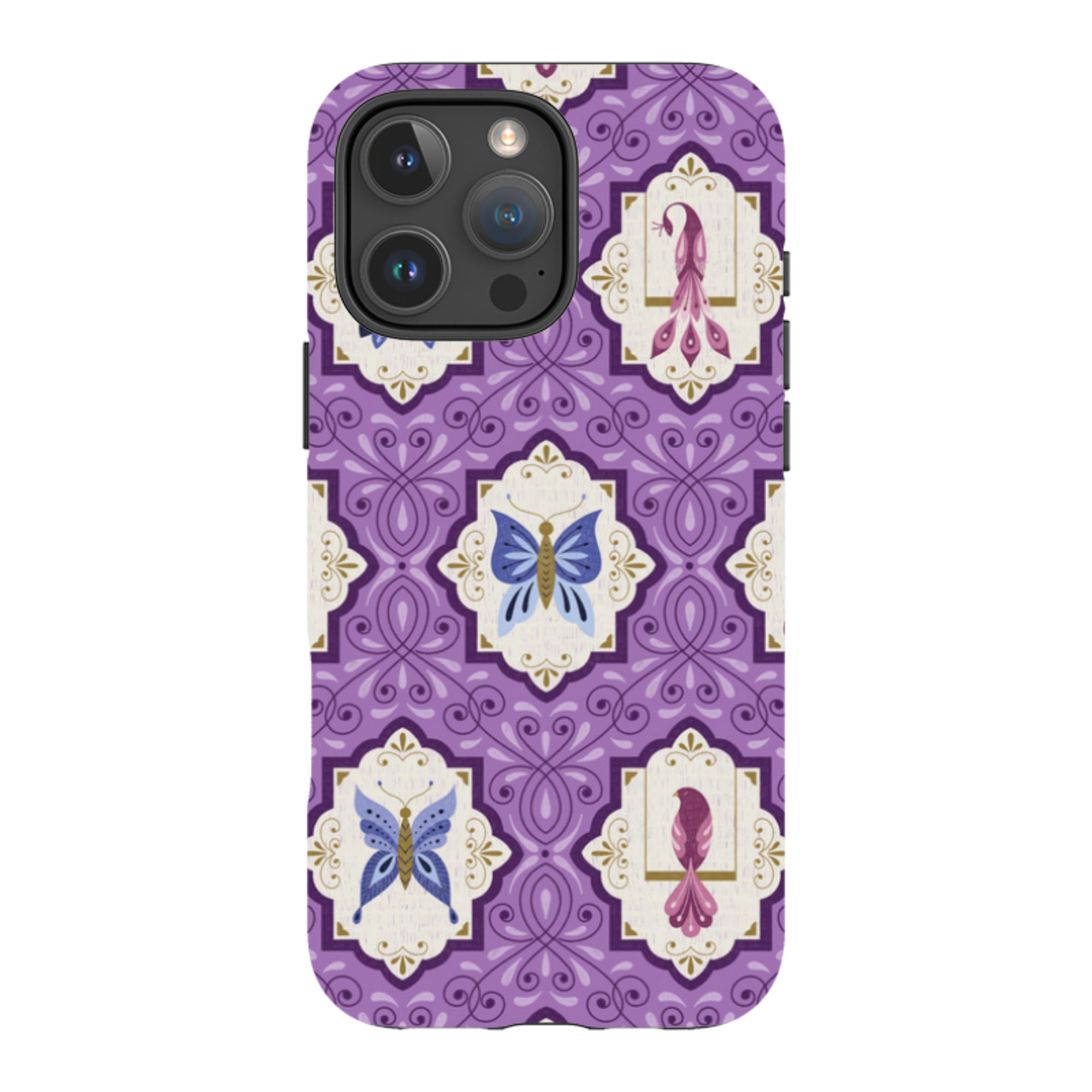 iPhone Tough Case - Wingframes Med Purple By Jenny Zemanek