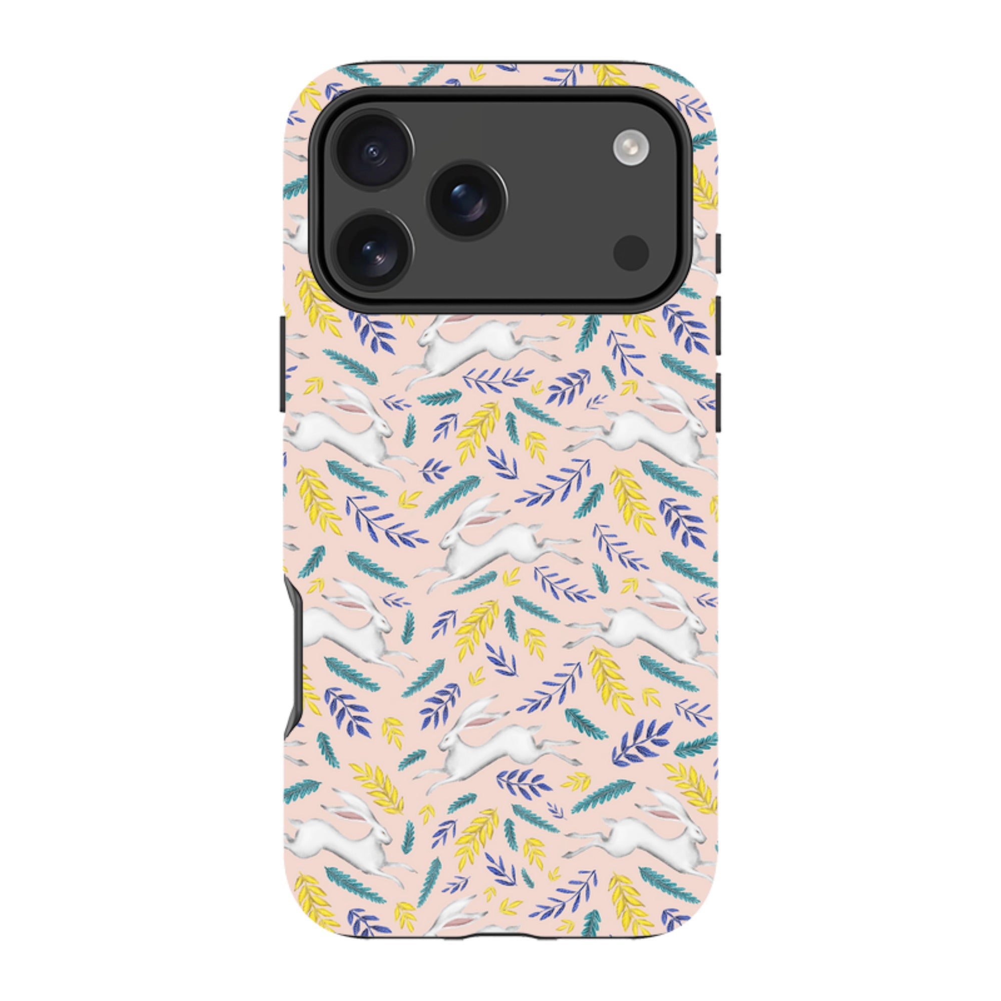 iPhone Tough Case - White Hare Pattern By Catherine Rowe