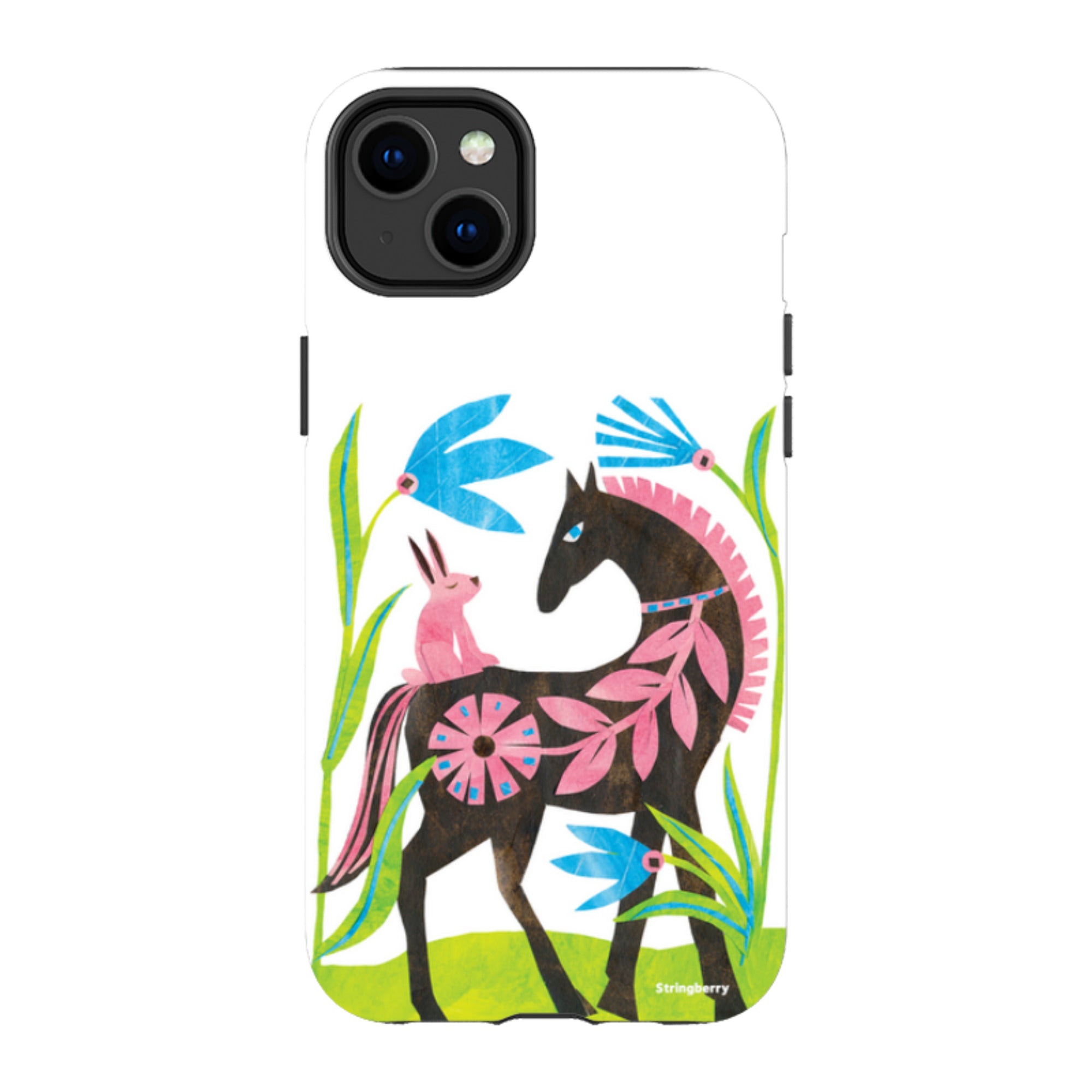iPhone MagSafe Tough Case - Folk Horse And Bunny By Tracey English