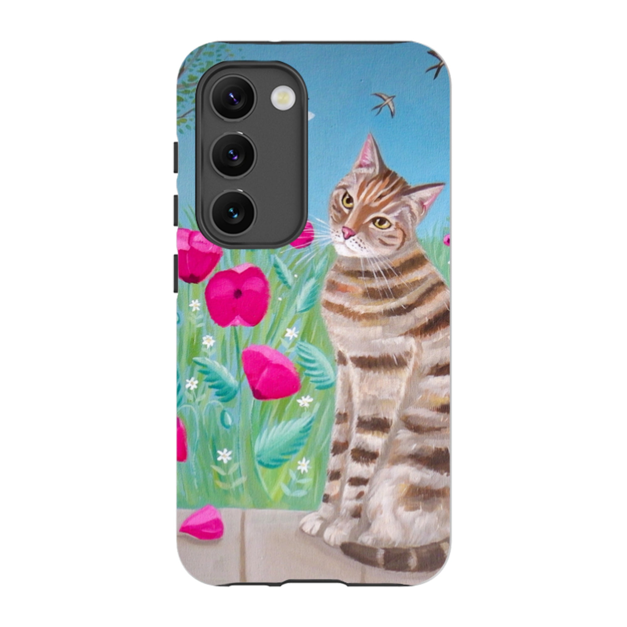 Samsung Tough Case - Cat Floral By Mary Stubberfield