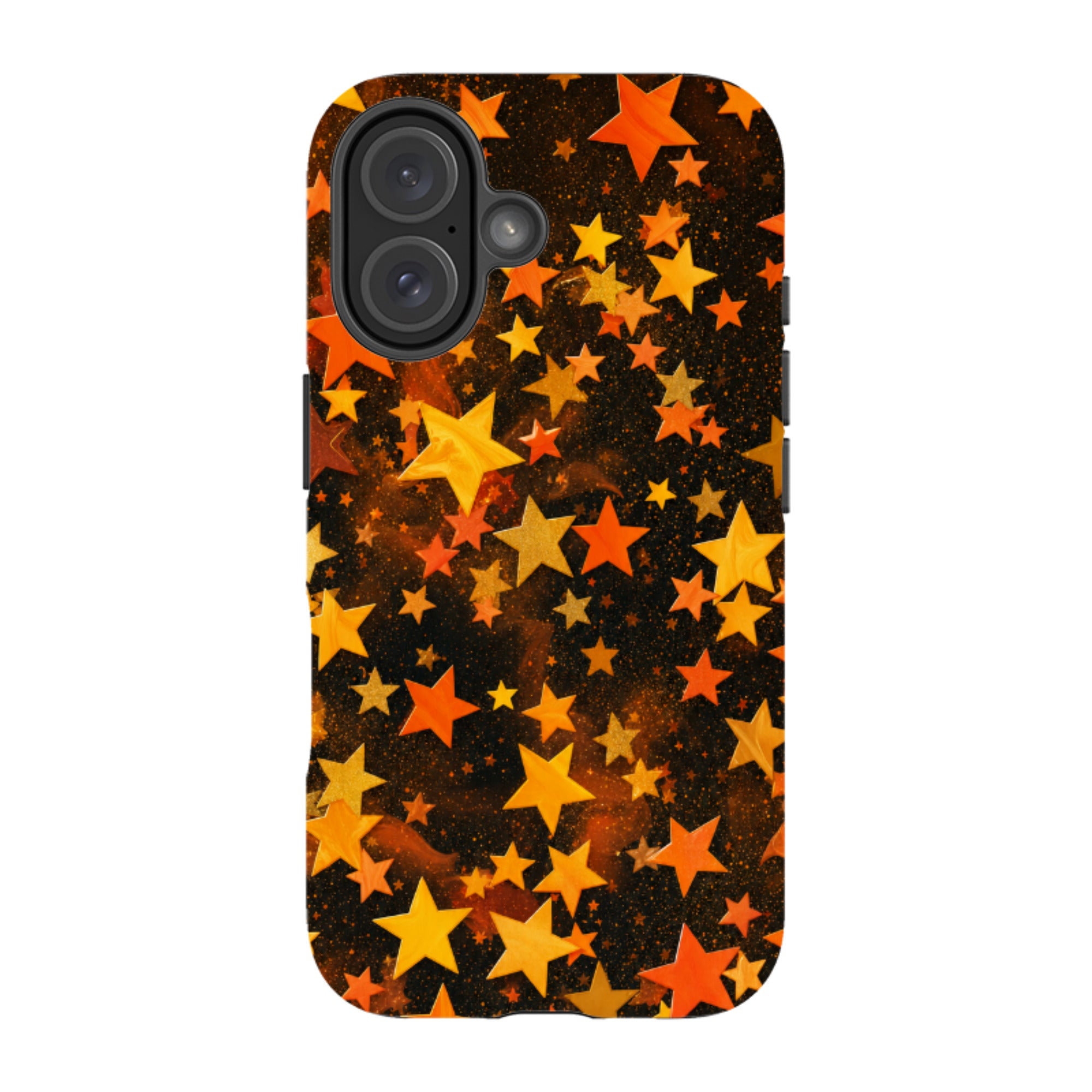 iPhone Tough Case - Orange Galaxy Star