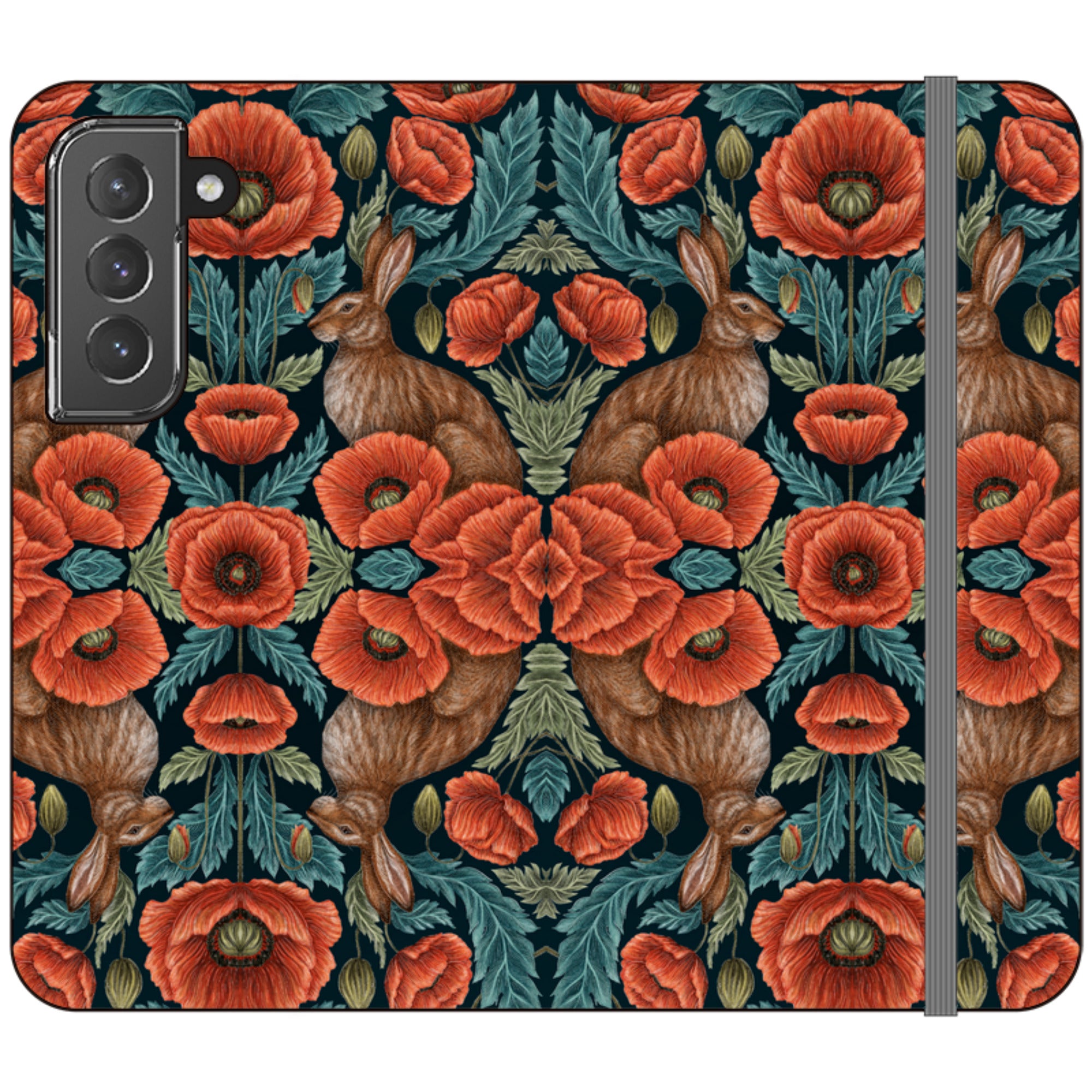 Poppy Red Wallet Case By Catherine Rowe