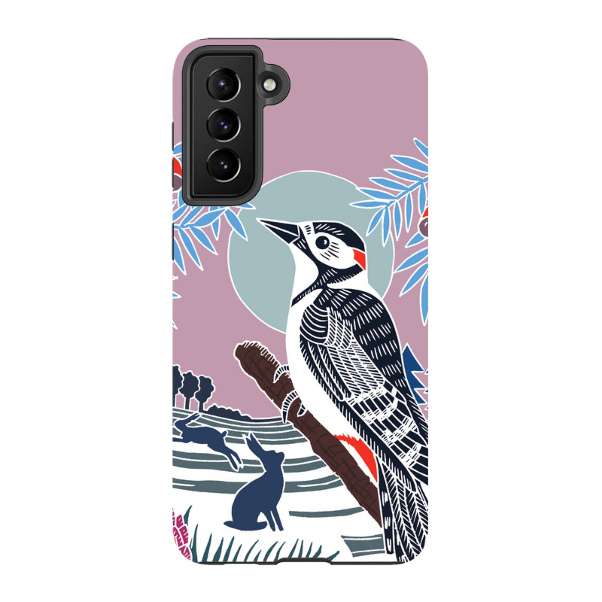 Samsung Tough Case - Woodpecker Pale By Kate Heiss