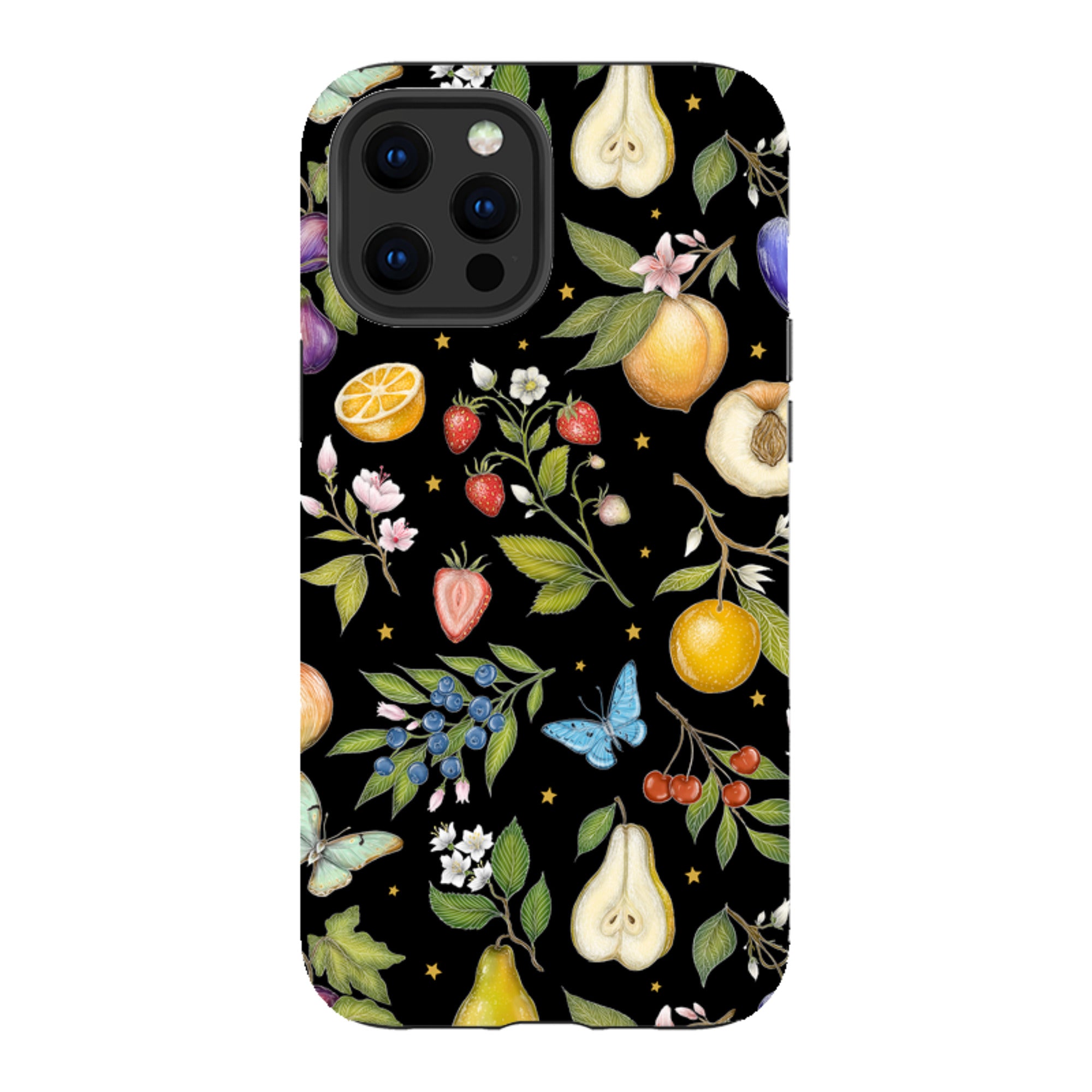iPhone Tough Case - Black Fruits By Catherine Rowe