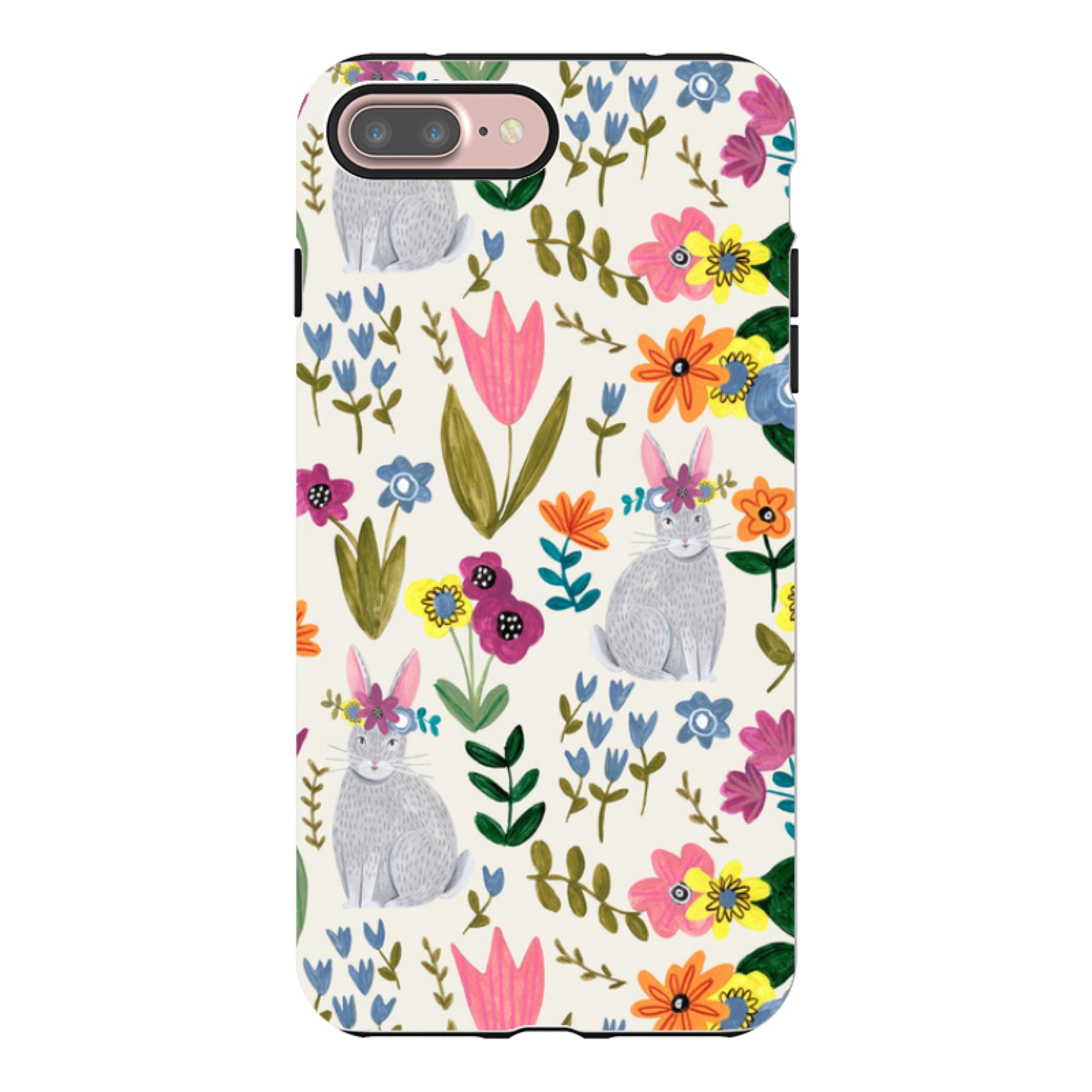 iPhone Tough Case - Rabbit Floral By Caroline Bonne Muller