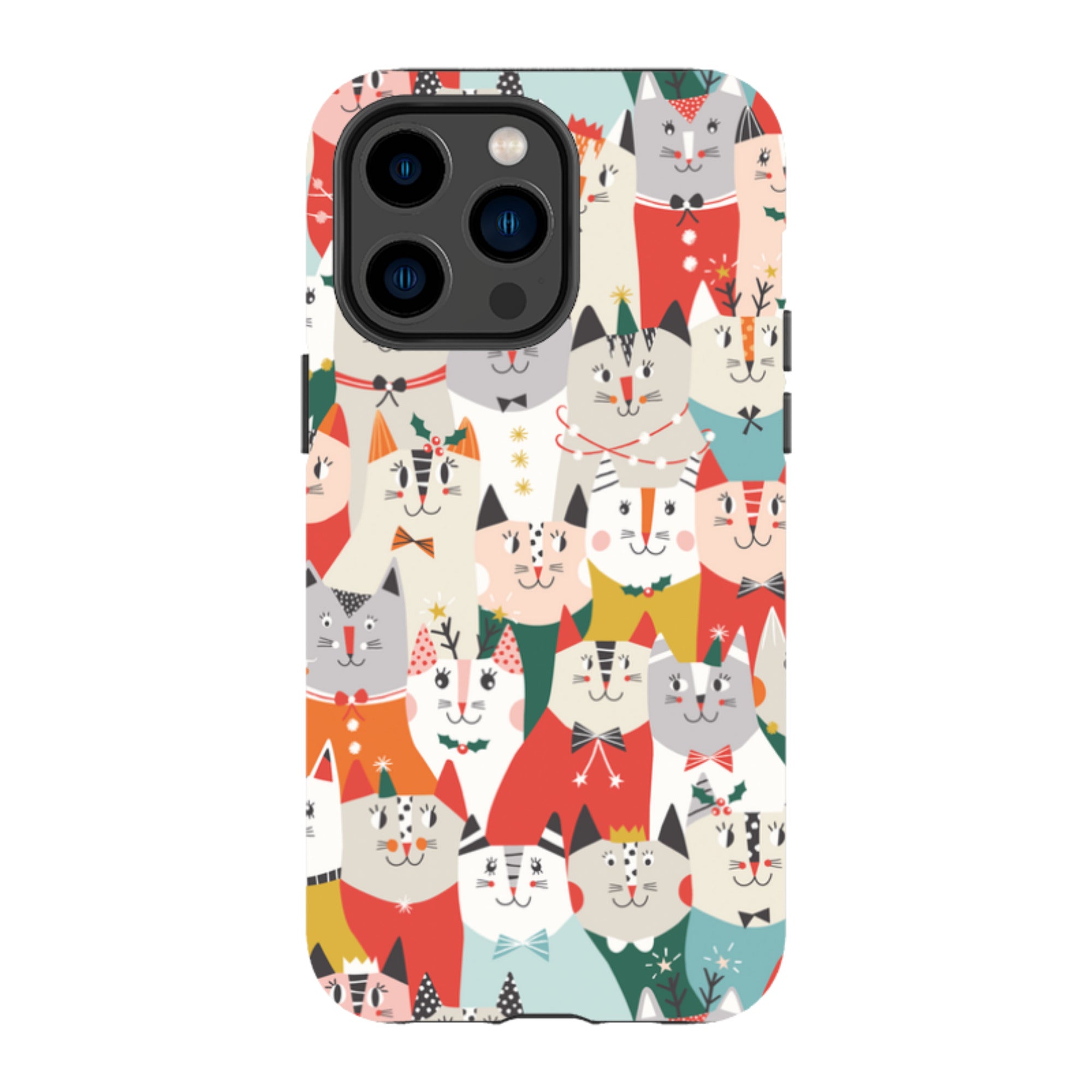 iPhone MagSafe Tough Case - Christmas Cats By Ali Brookes