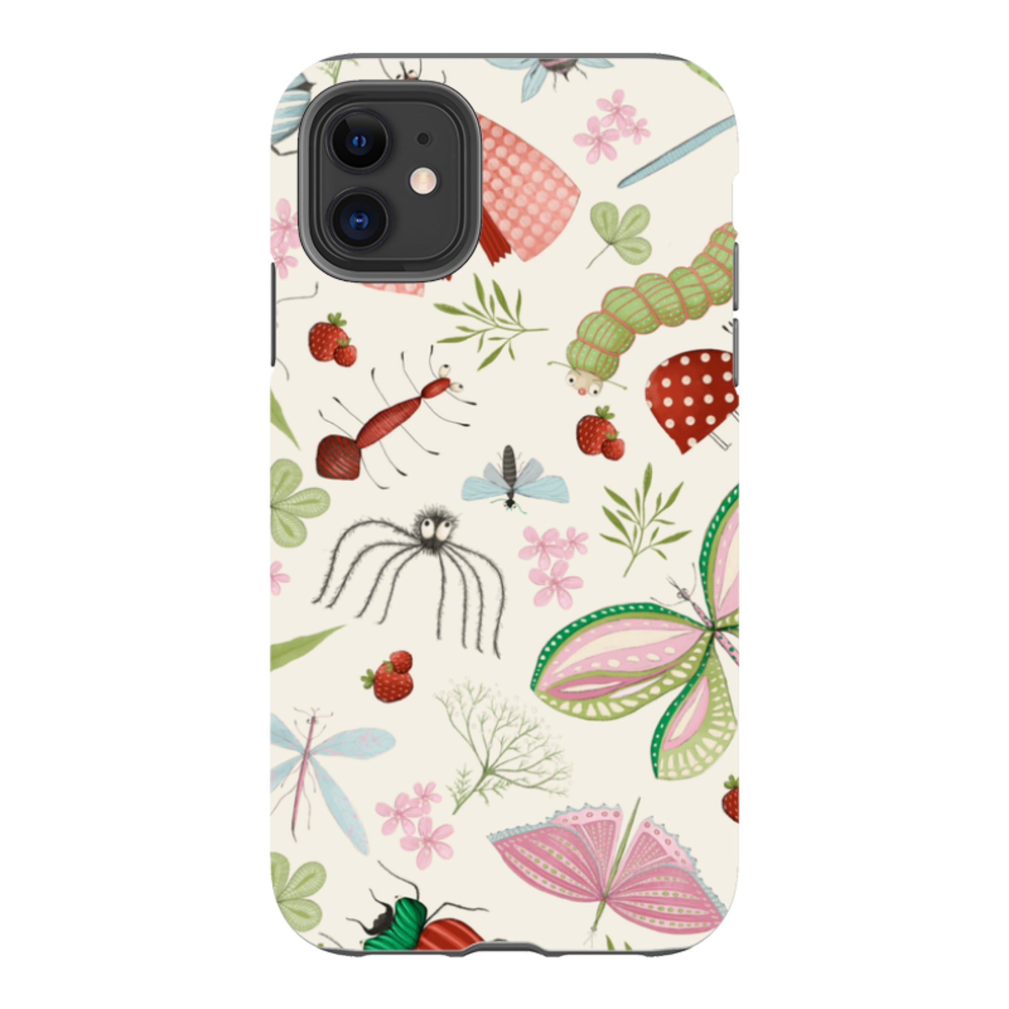 iPhone Tough Case - Insects Pattern By Maja Lindberg