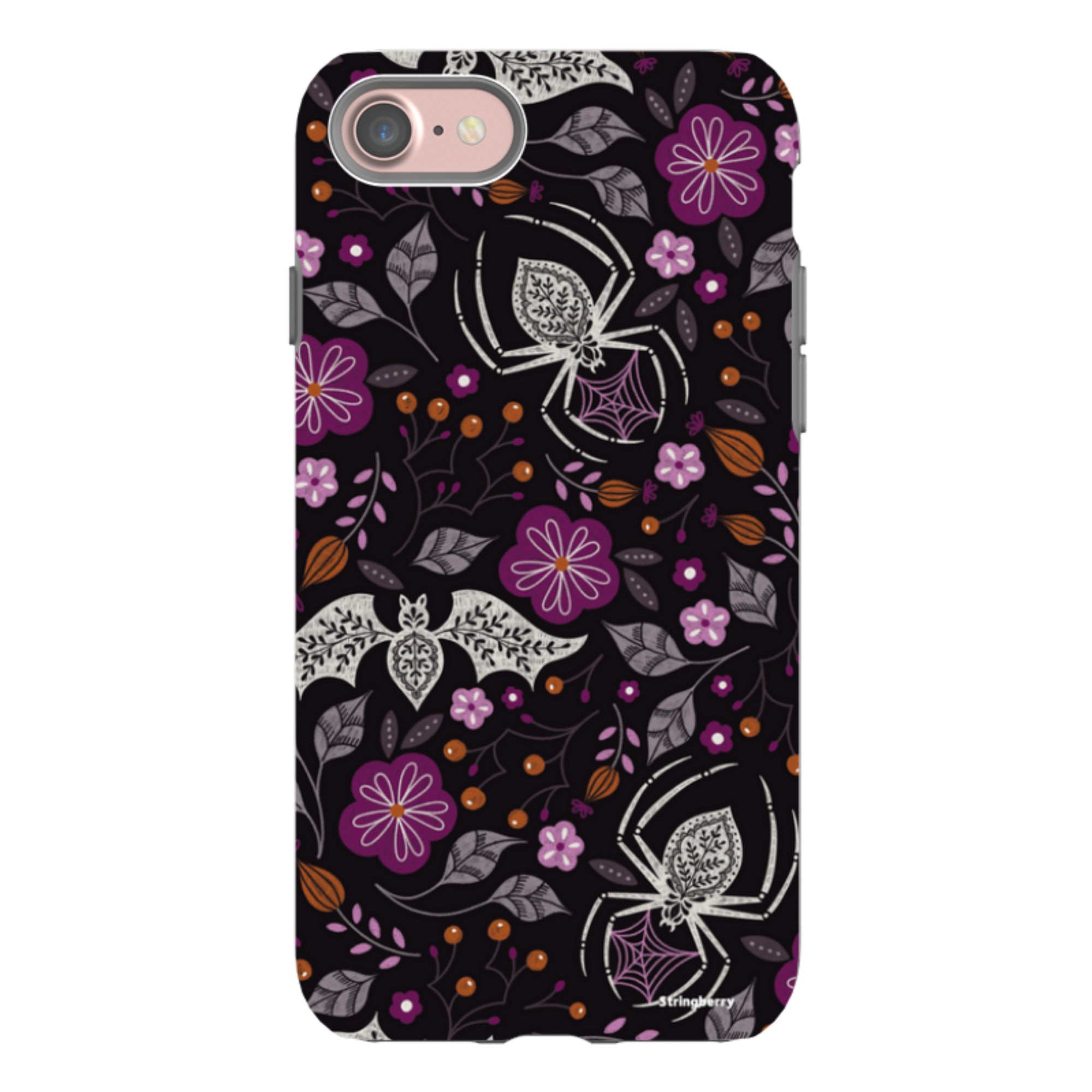 iPhone Tough Case - SpiderBat Black By Jenny Zemanek