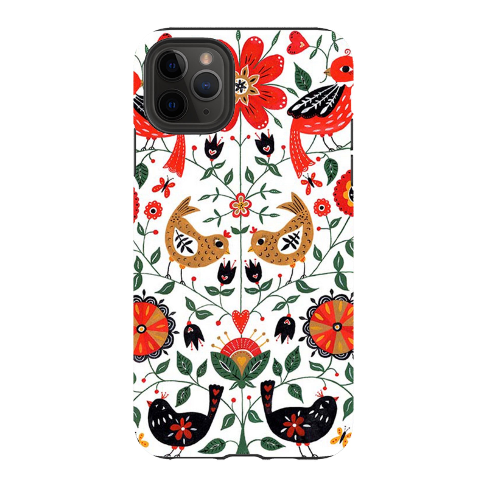 iPhone Tough Case - Birds And florals By Suzy Taylor