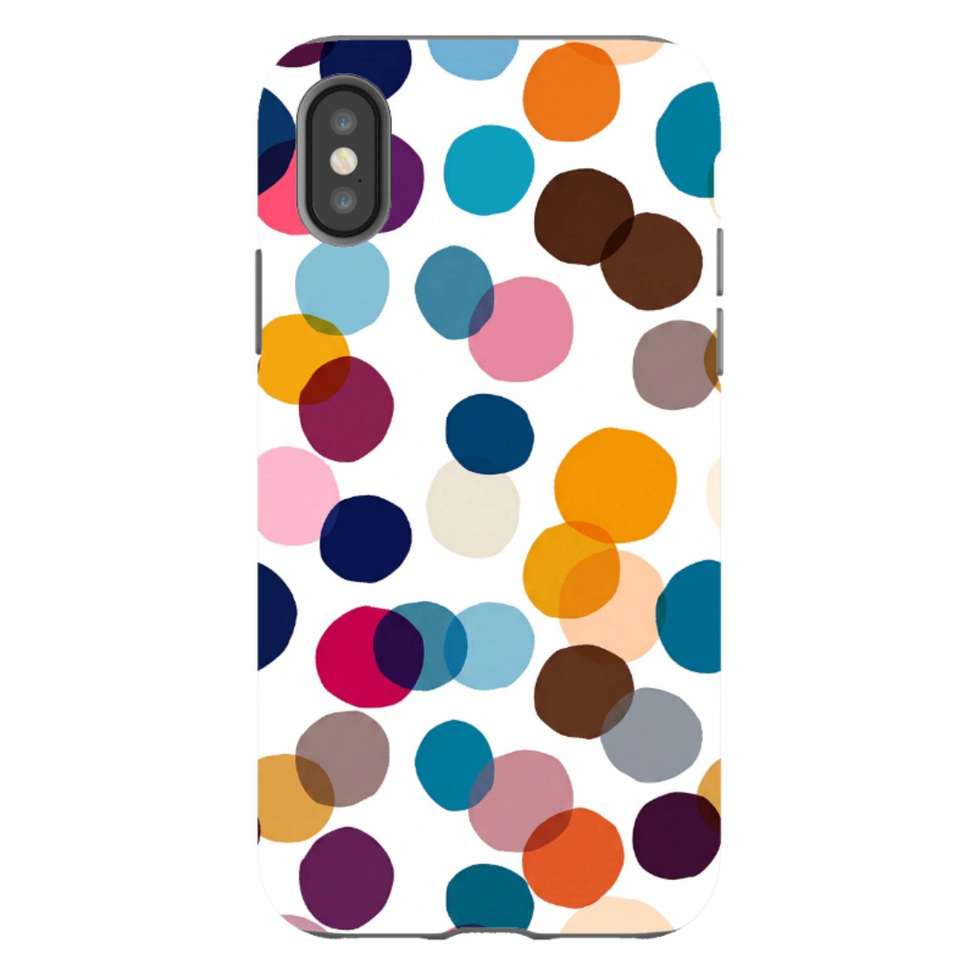 iPhone Tough Case - Multi-Color Polka Dot