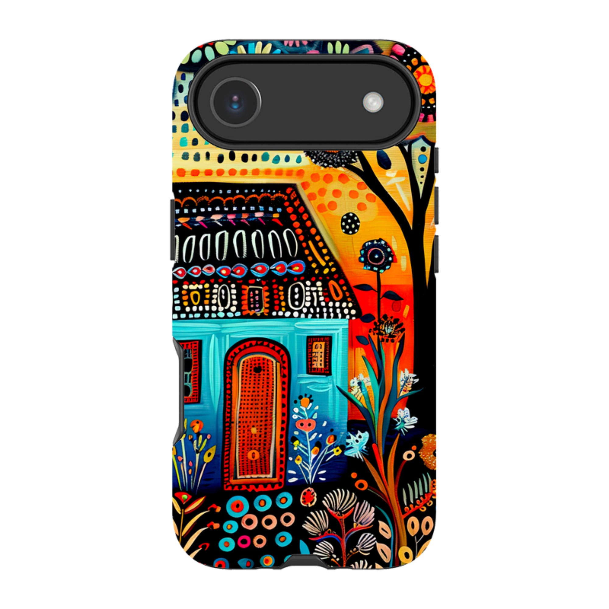 iPhone MagSafe Tough Case - Folk Art House VI