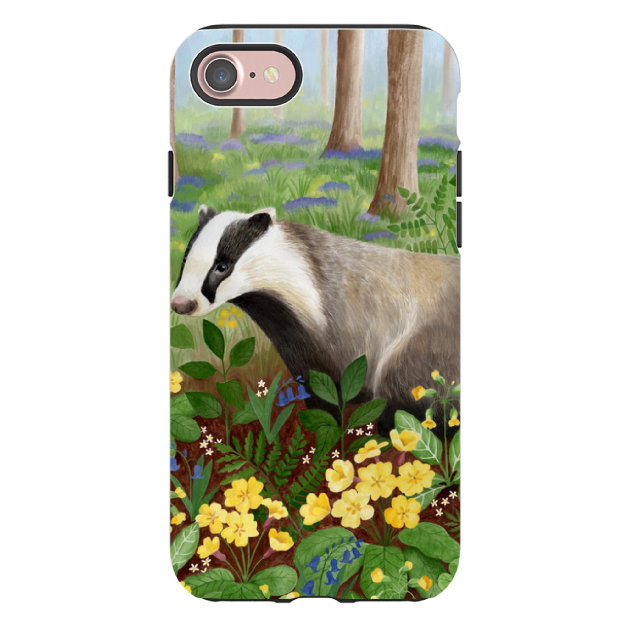 iPhone Tough Case - Bluebell Badger By Bex Parkin