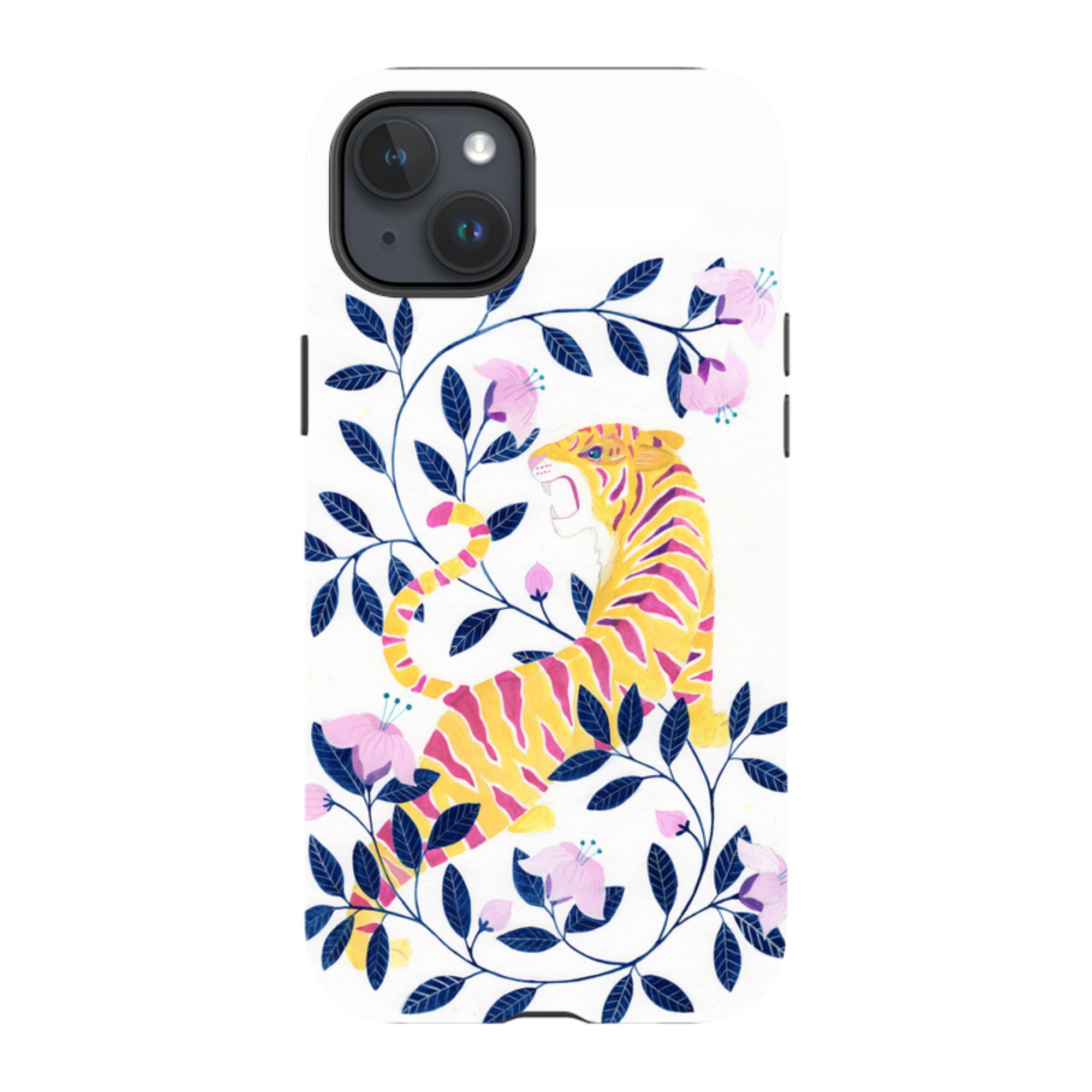 iPhone Tough Case - Yellow Tiger By Bex Parkin