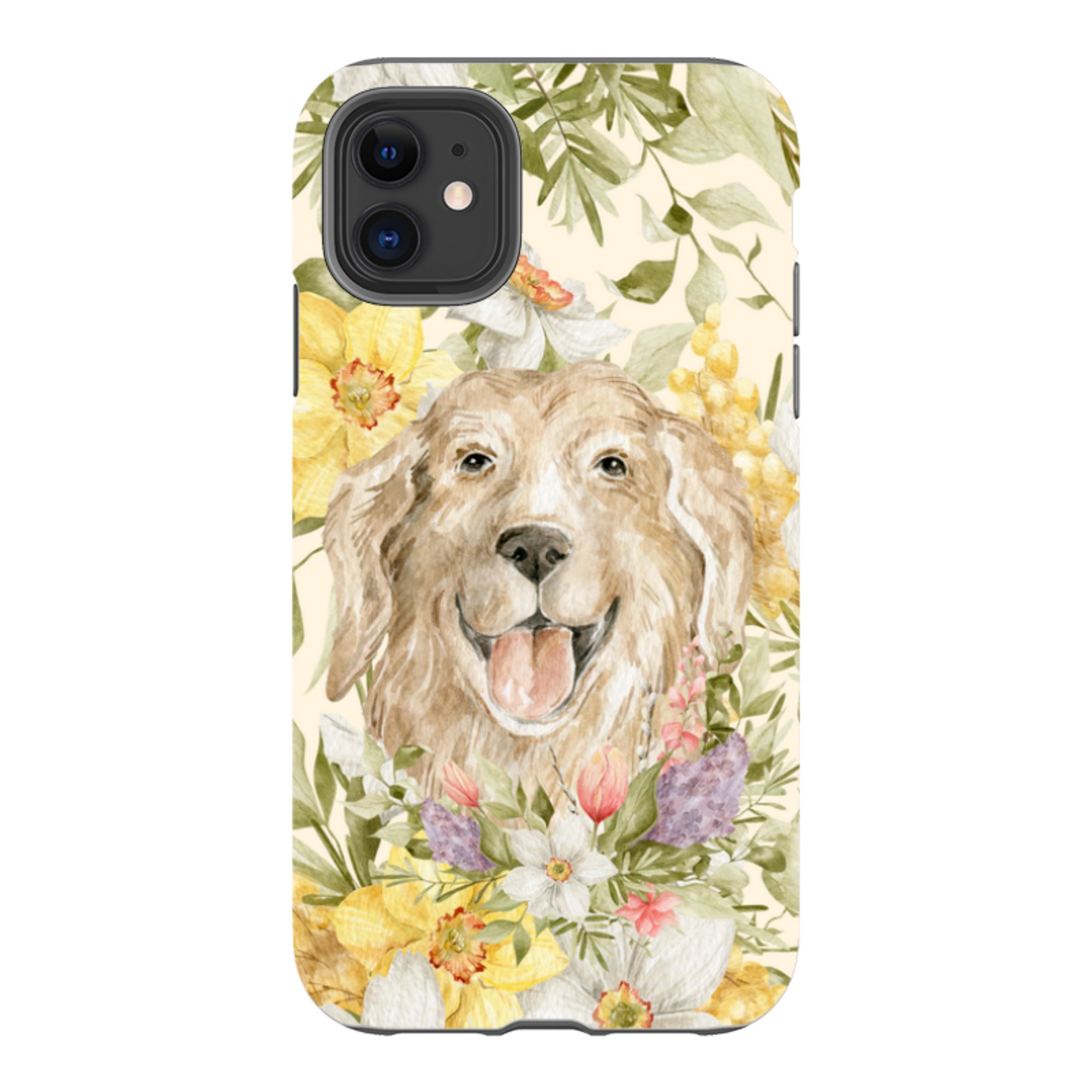 iPhone Tough Case - Floral Dog