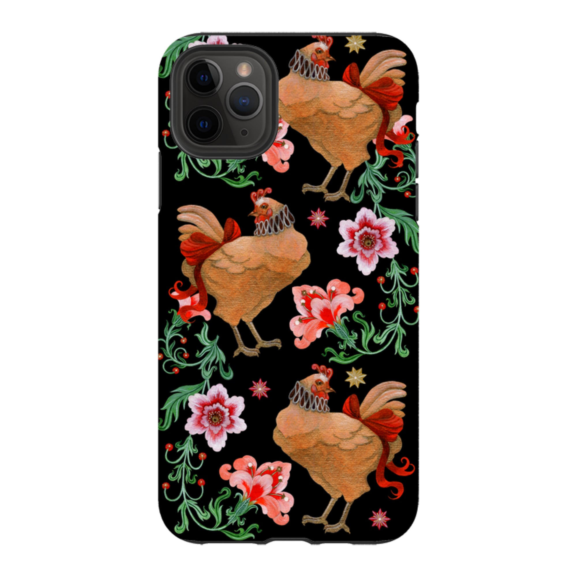 iPhone Tough  Case - Three French Hens By Maria Matos