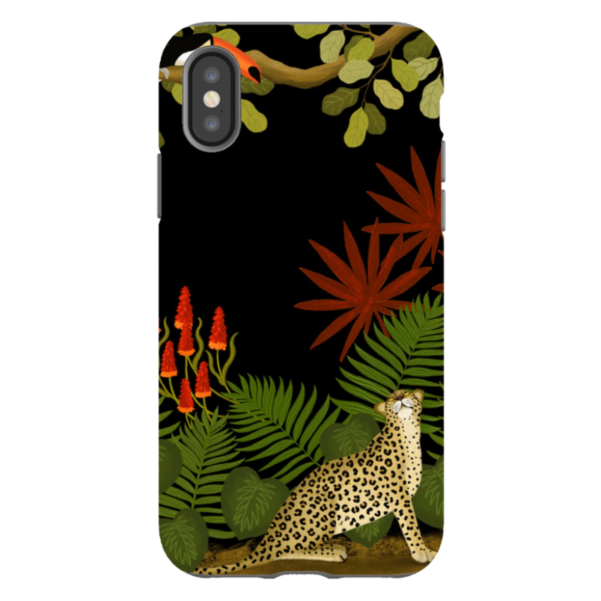 iPhone Tough Case - Toucan Leopard By Bex Parkin