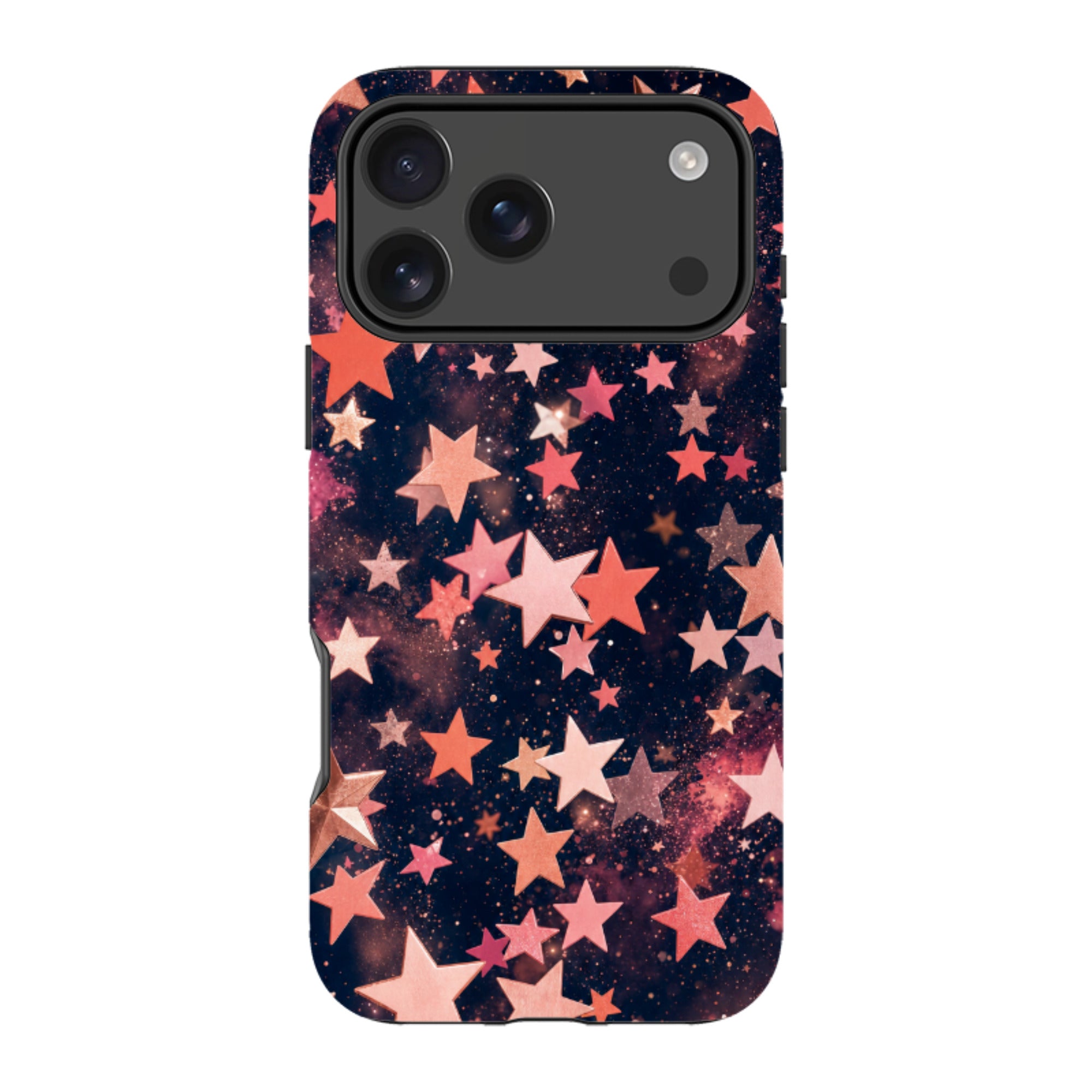 iPhone Tough Case - Rose Gold Galaxy Star