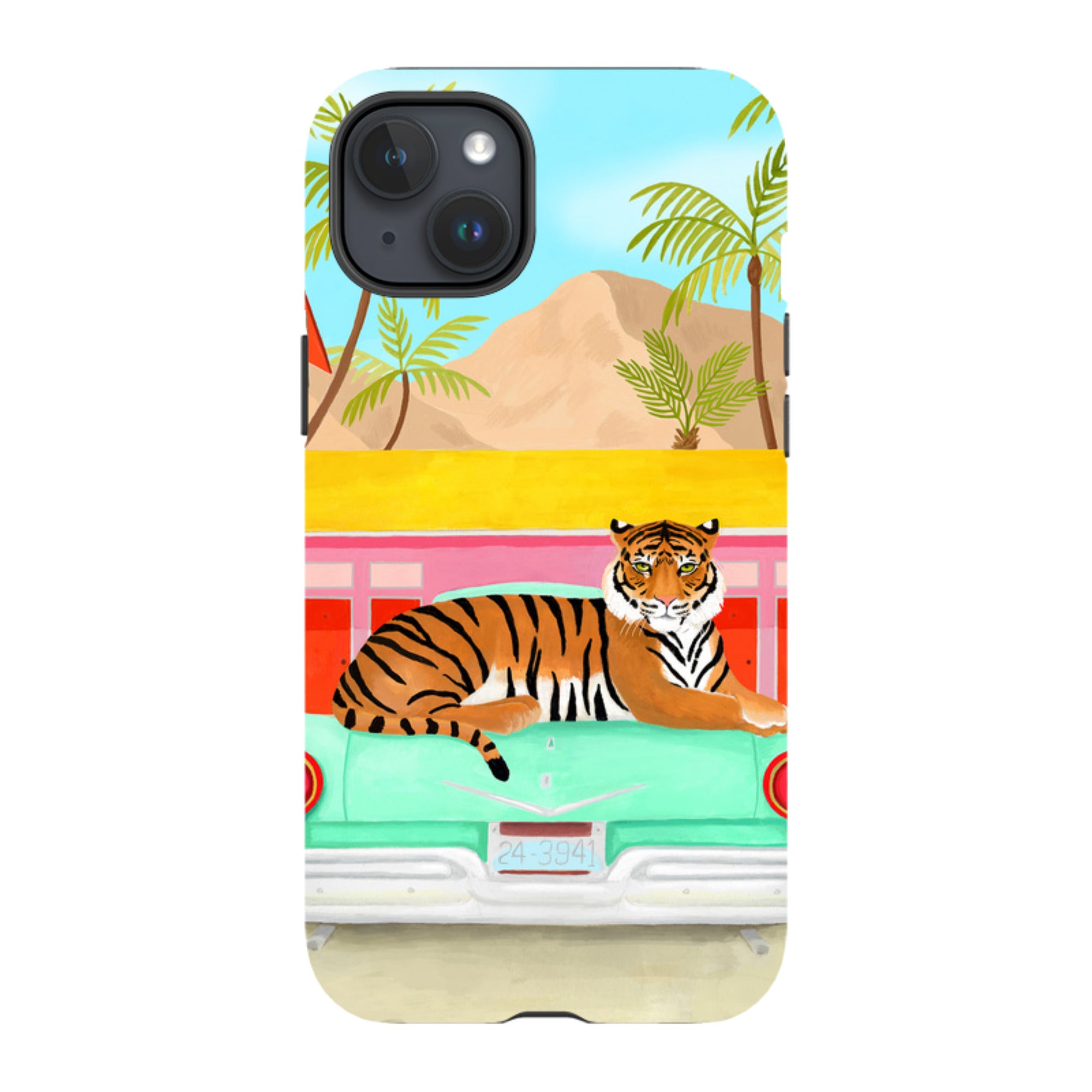 iPhone MagSafe Tough Case - Palm Motel Tiger By Bex Parkin