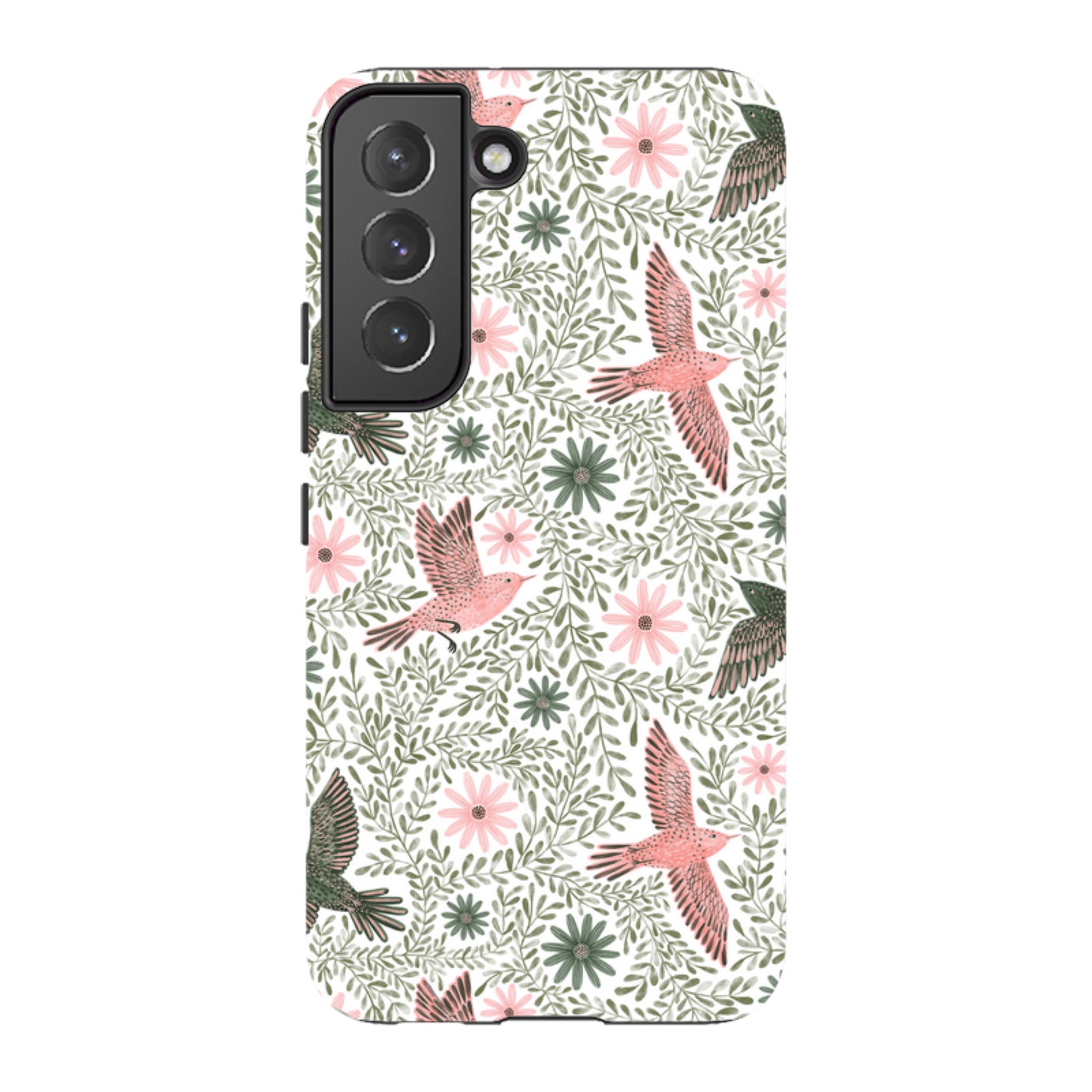 Samsung Tough Case - Bird Pattern Green By Lee Foster Wilson