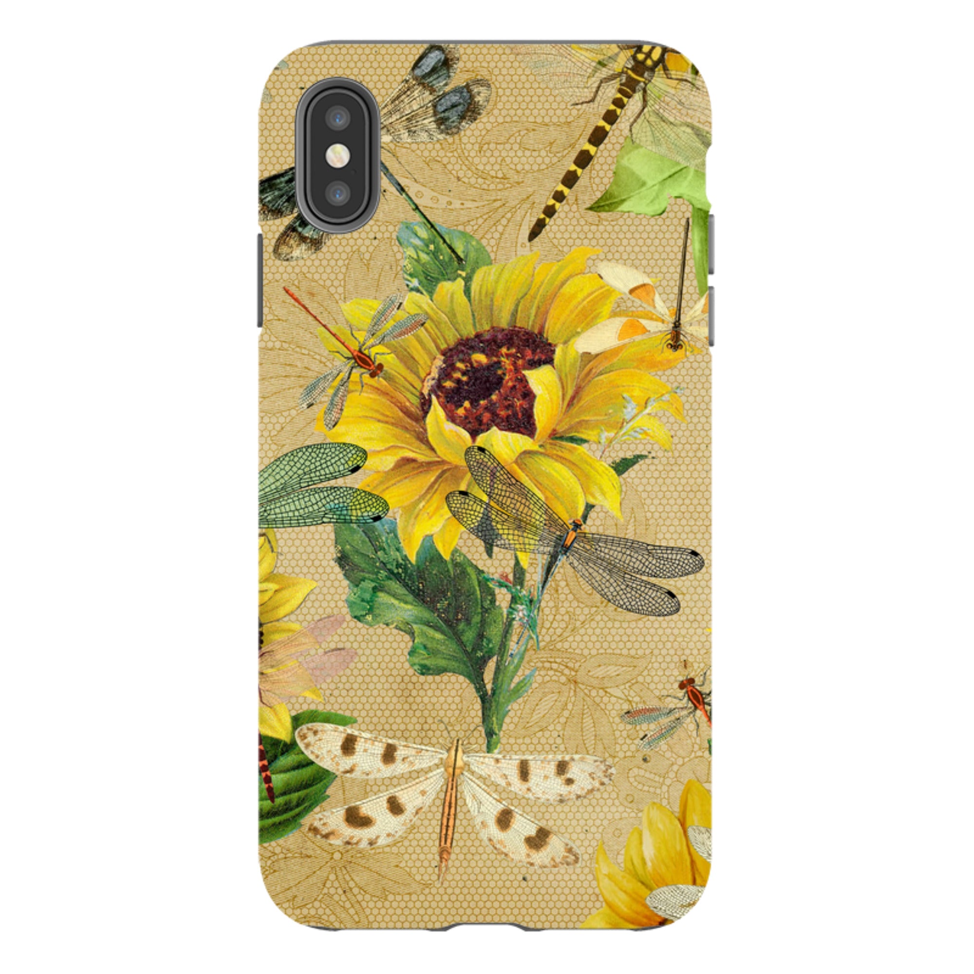 iPhone Tough Case - Dragonflies And Sunflowers