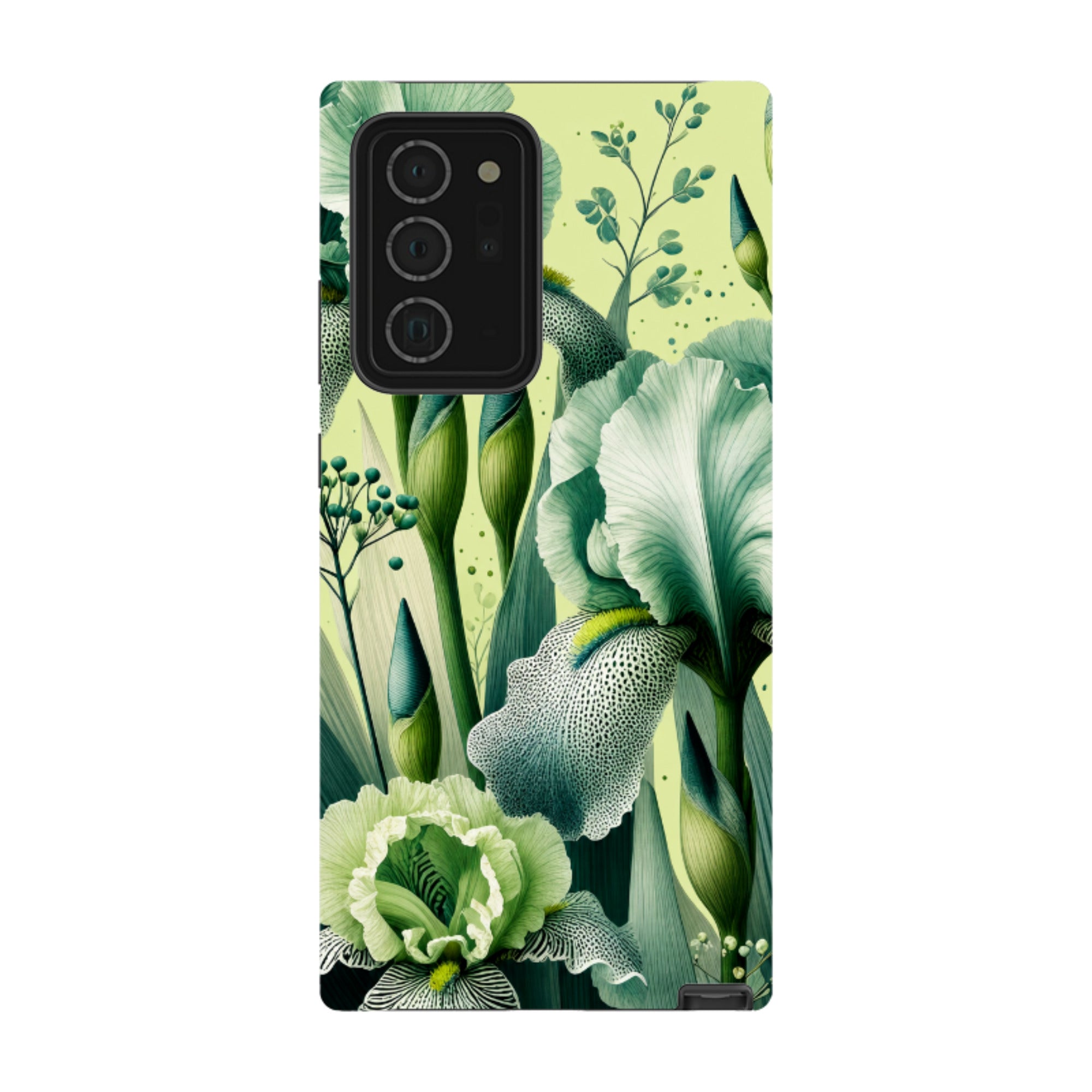 Samsung Tough Case - Sage Green Iris Floral