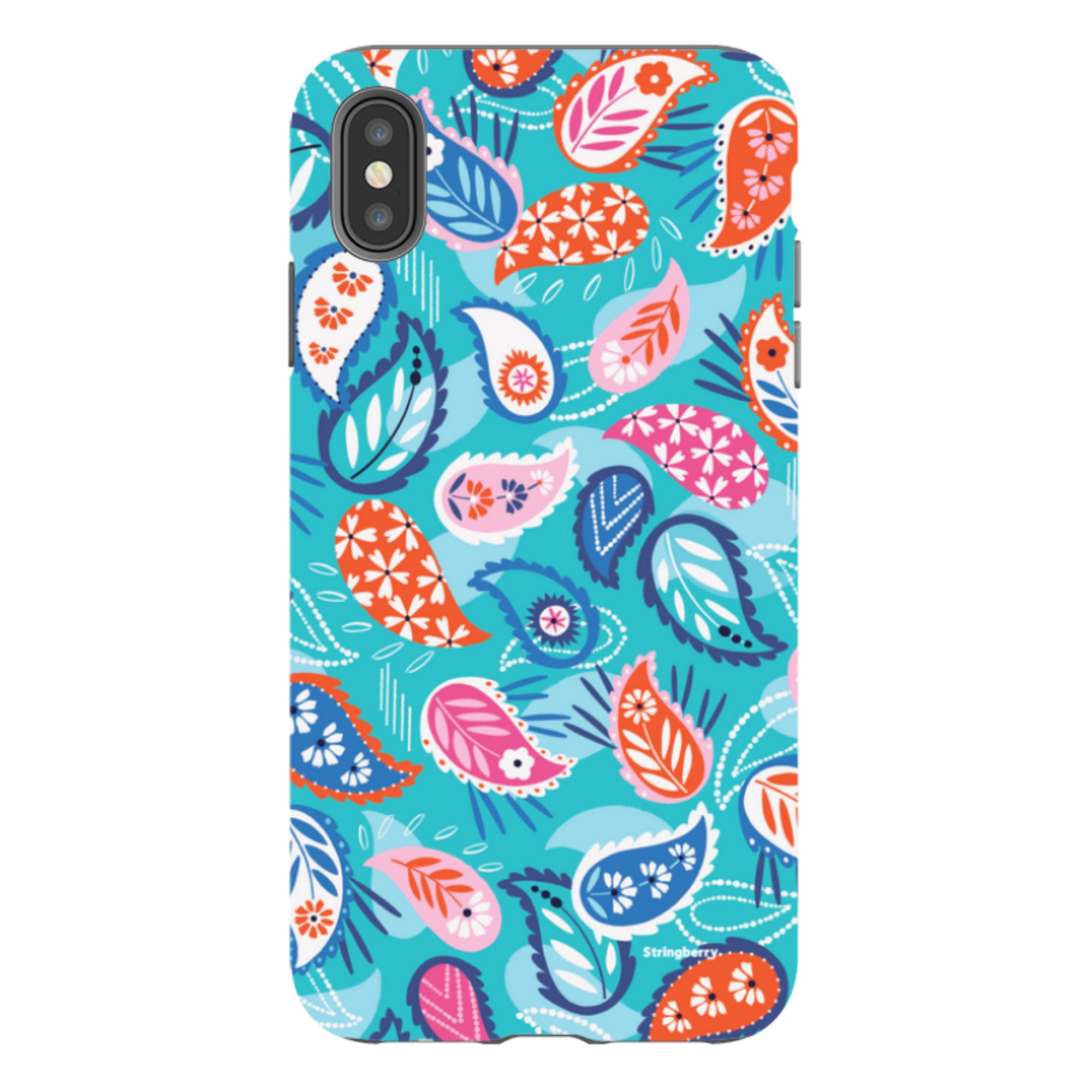 iPhone Tough Case - Paisley Blue By Ali Brookes