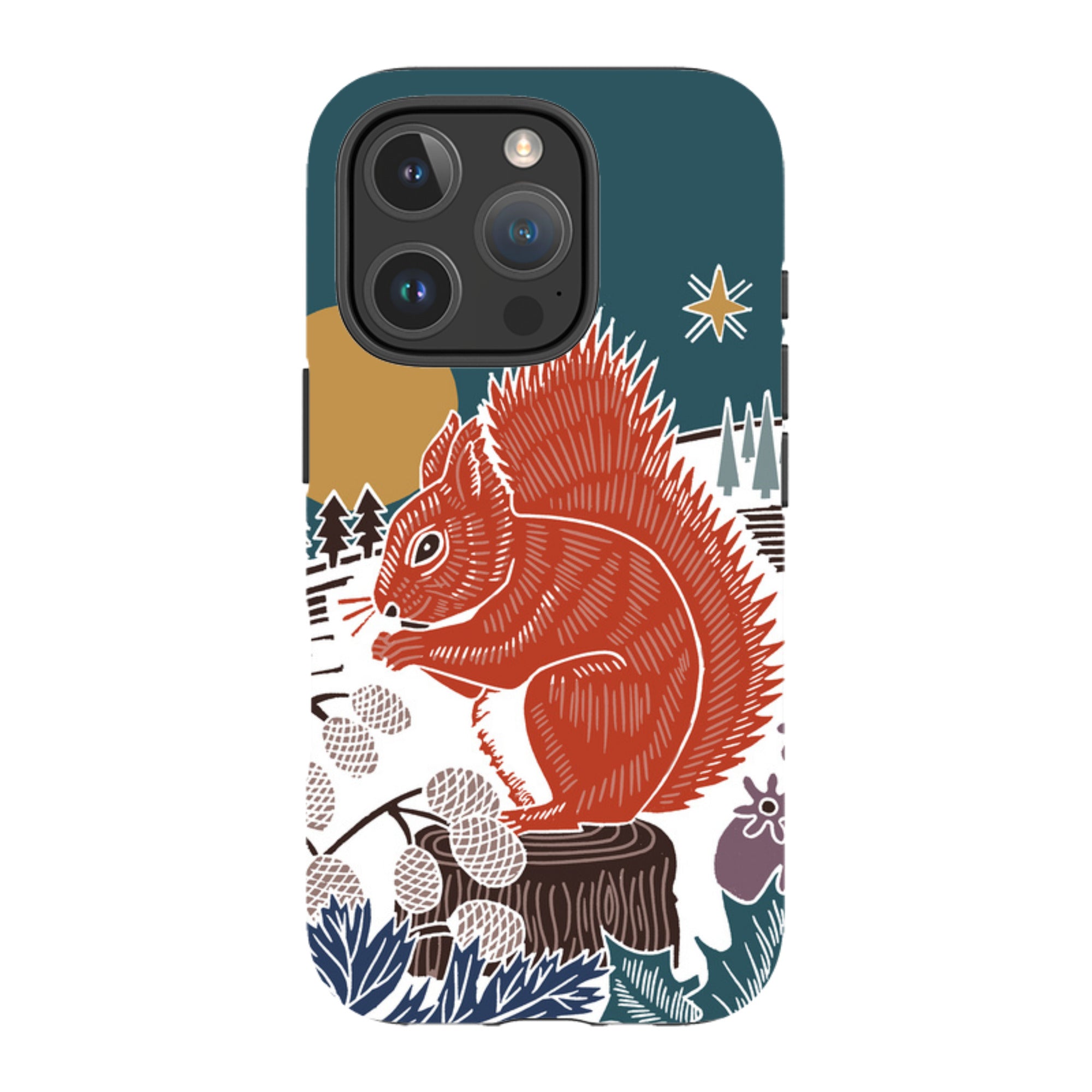 iPhone Tough Case - Winter Squirrel By Kate Heiss