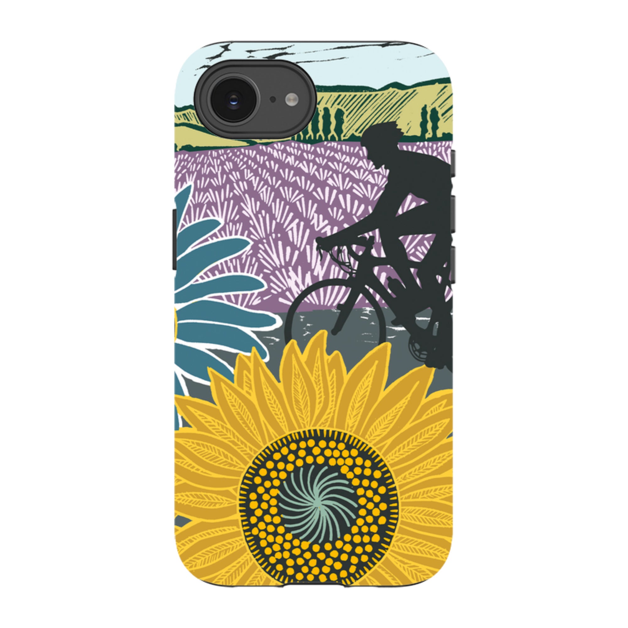 iPhone Tough Case - Bike And Sunflowers By Kate Heiss