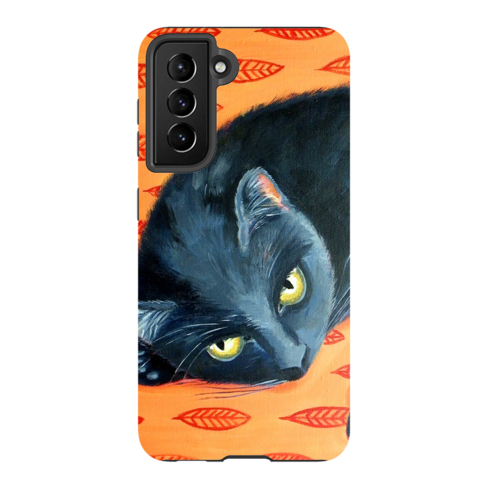 Samsung Tough Case - Black Cat By Mary Stubberfield