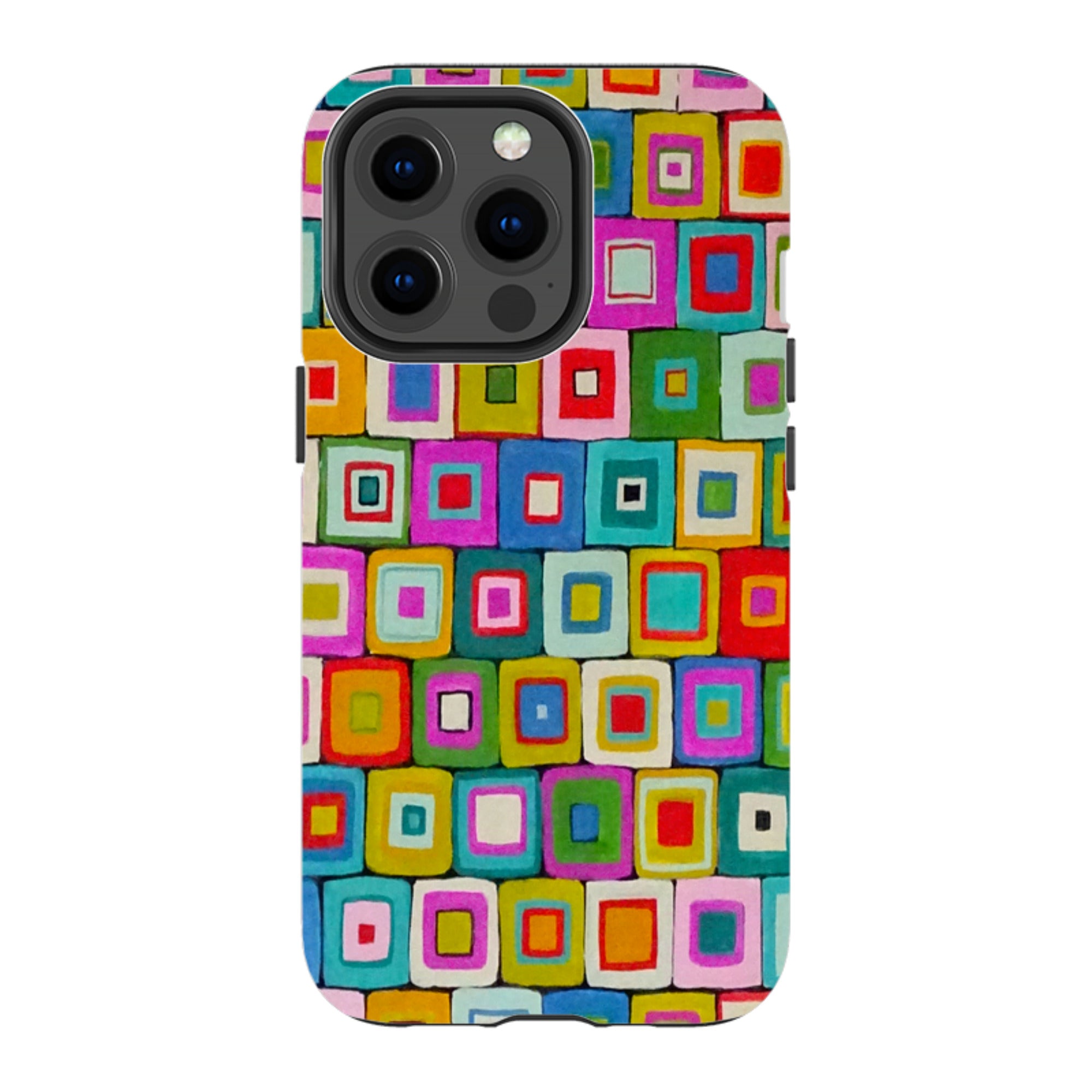 iPhone Tough Case - Atelier Blanket Squares Bright By Sarah Campbell