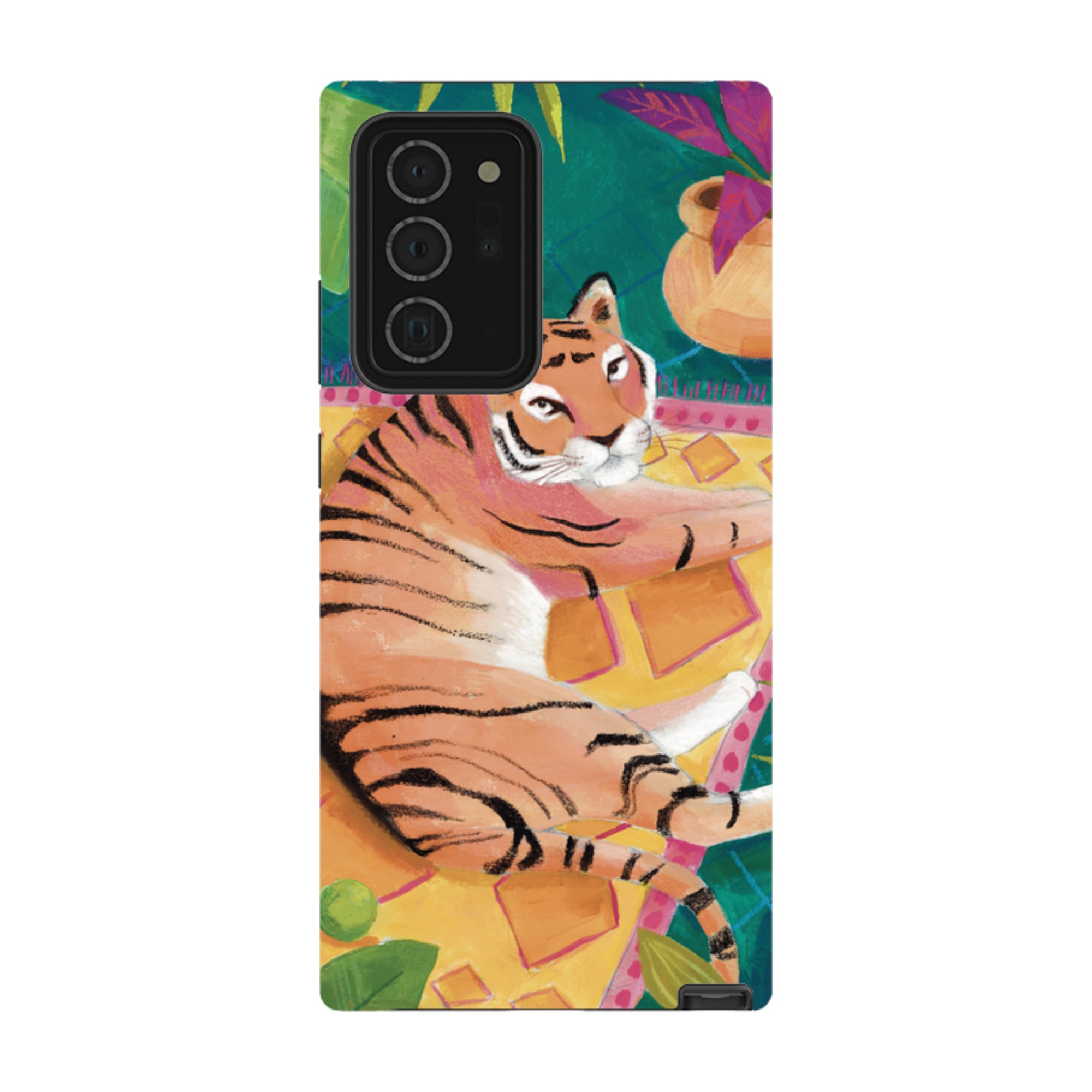 Samsung Tough Case - Tiger In Palms By Bex Parkin